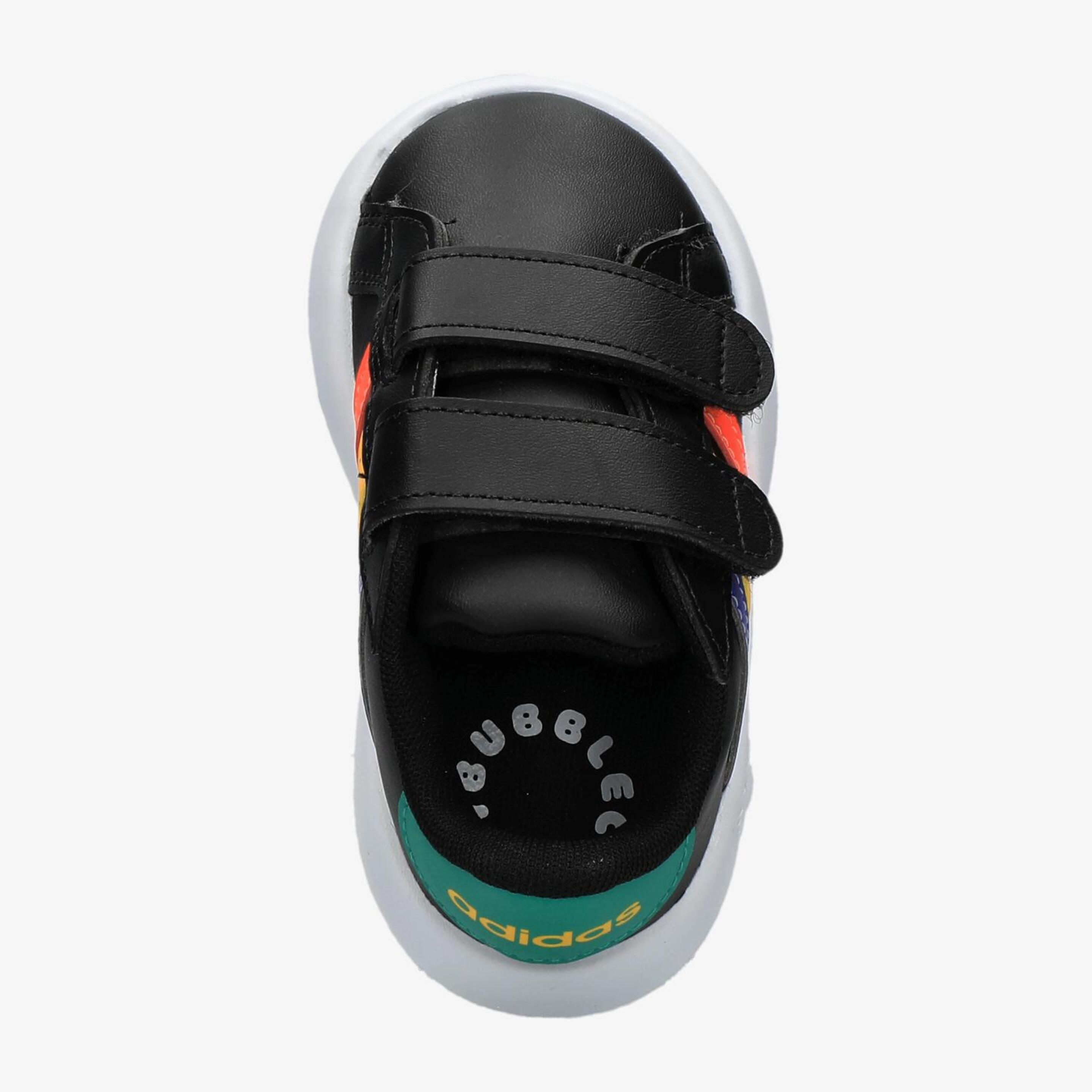 adidas Grand Court 2.0 - Negro - Zapatillas Velcro Niño  | Sprinter
