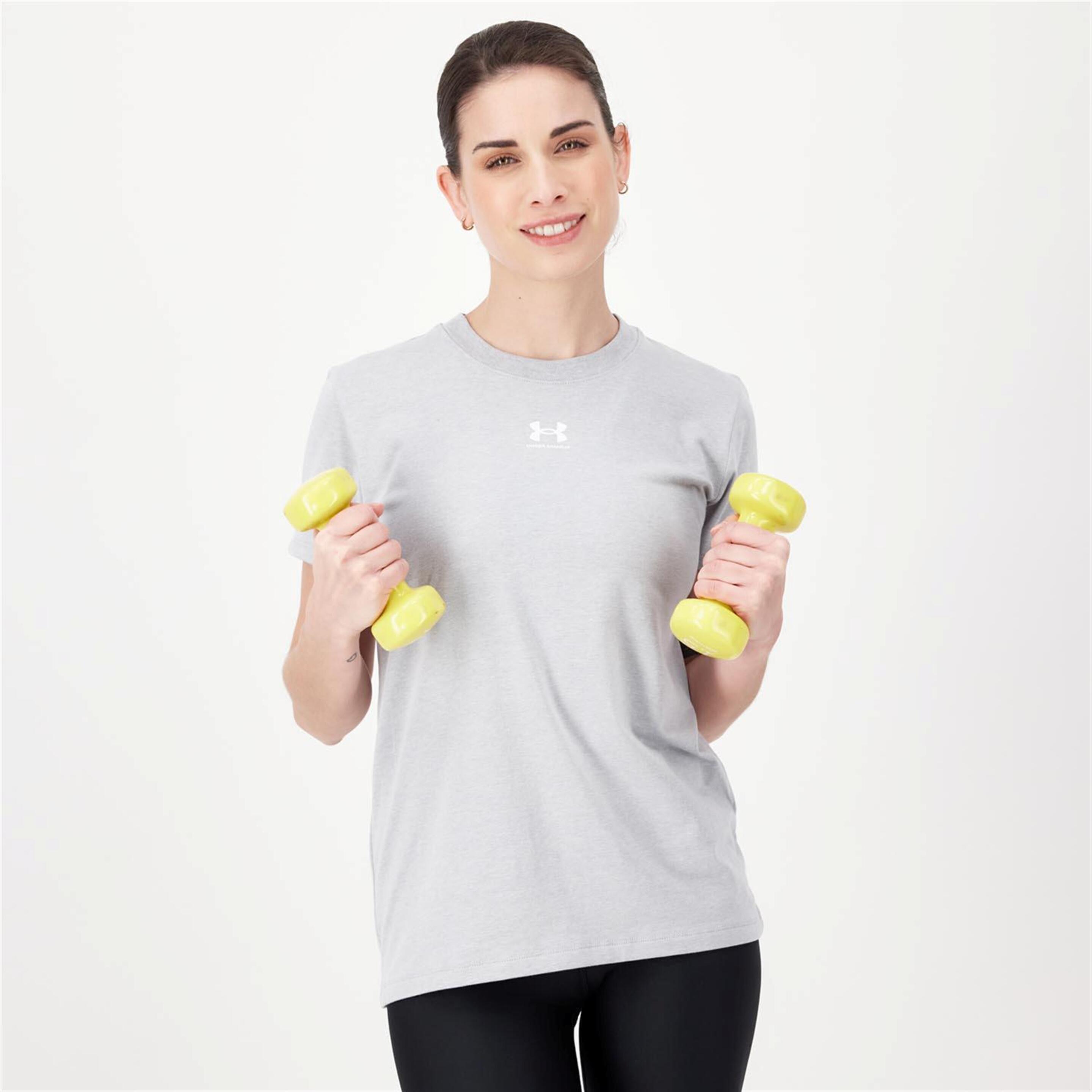 Under Armour Rival Core - gris - T-shirt Mulher
