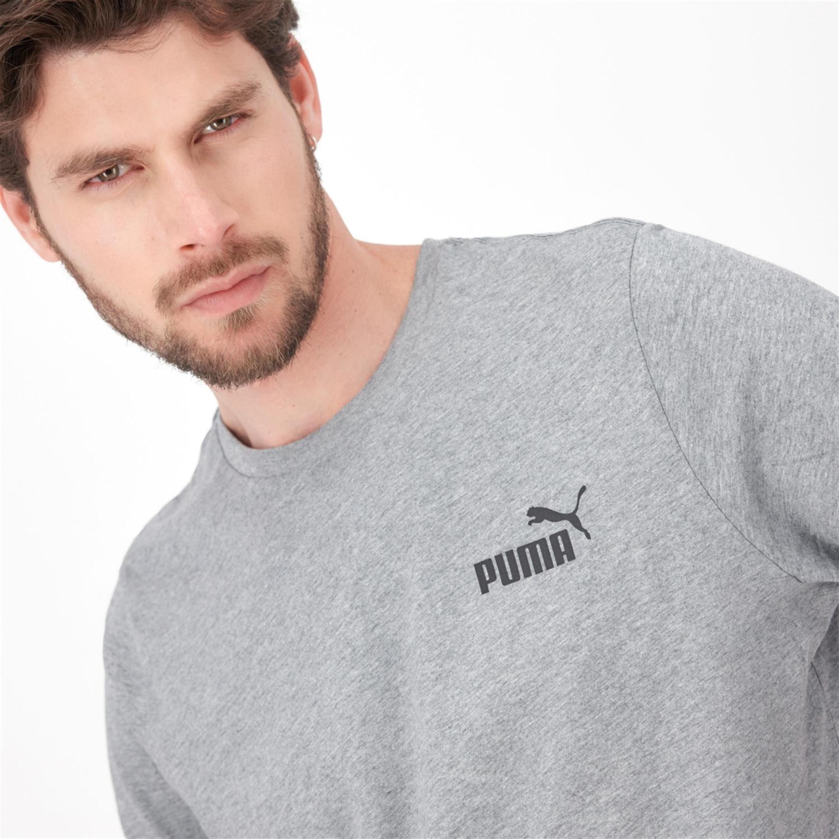 Puma Small Logo - Gris - Camiseta Hombre