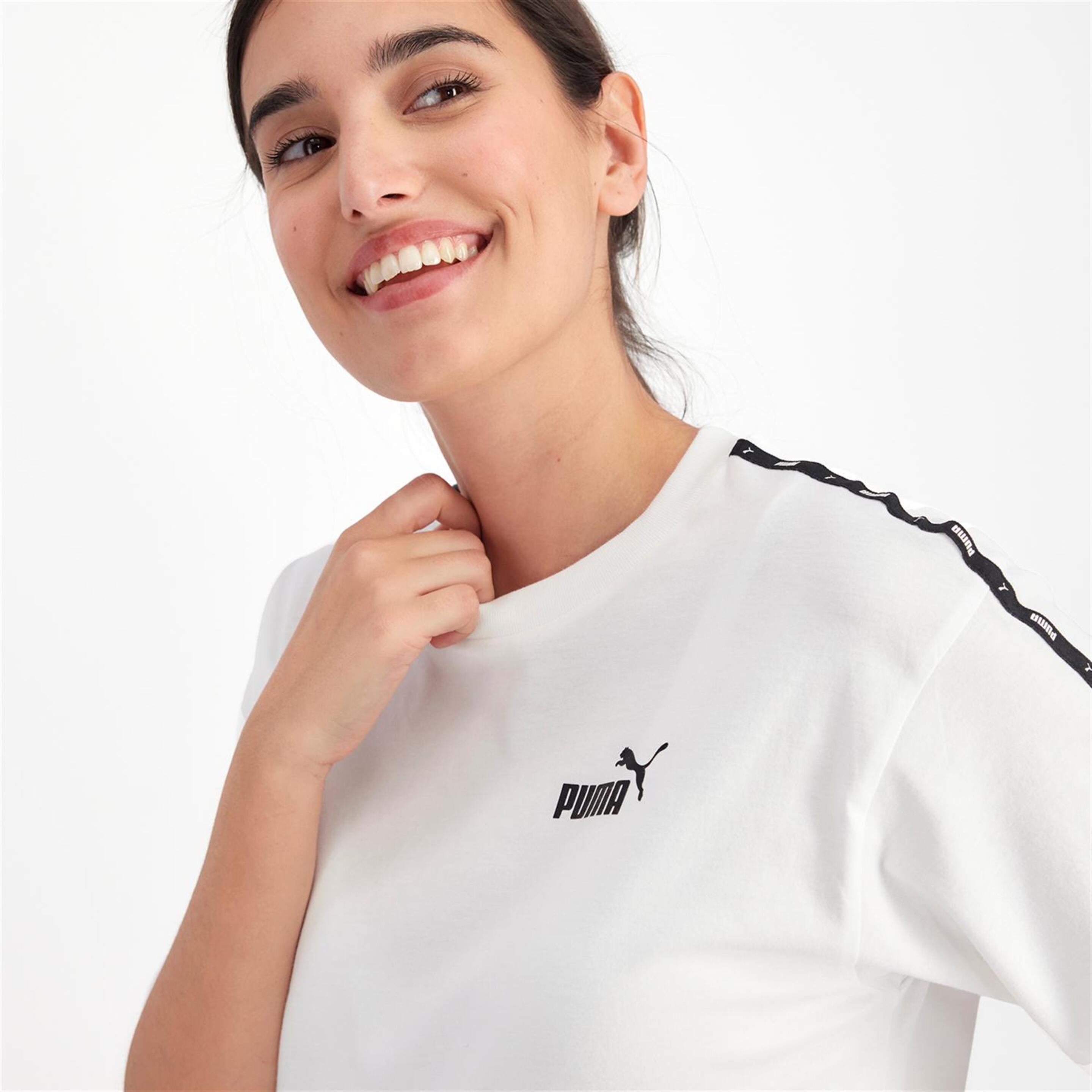 Puma Essential Tape - Blanco - Camiseta Mujer