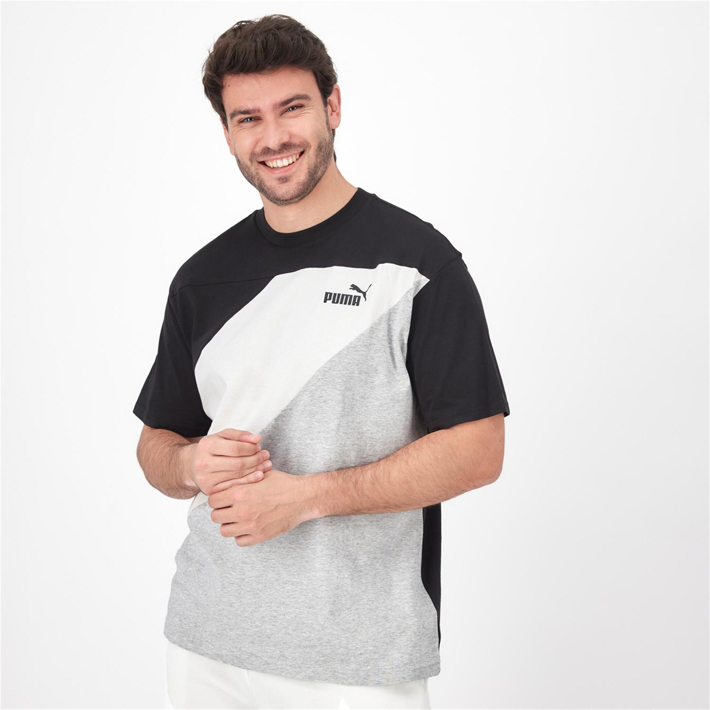 Puma Power Block - Preto - T-shirt Homem | Sport Zone