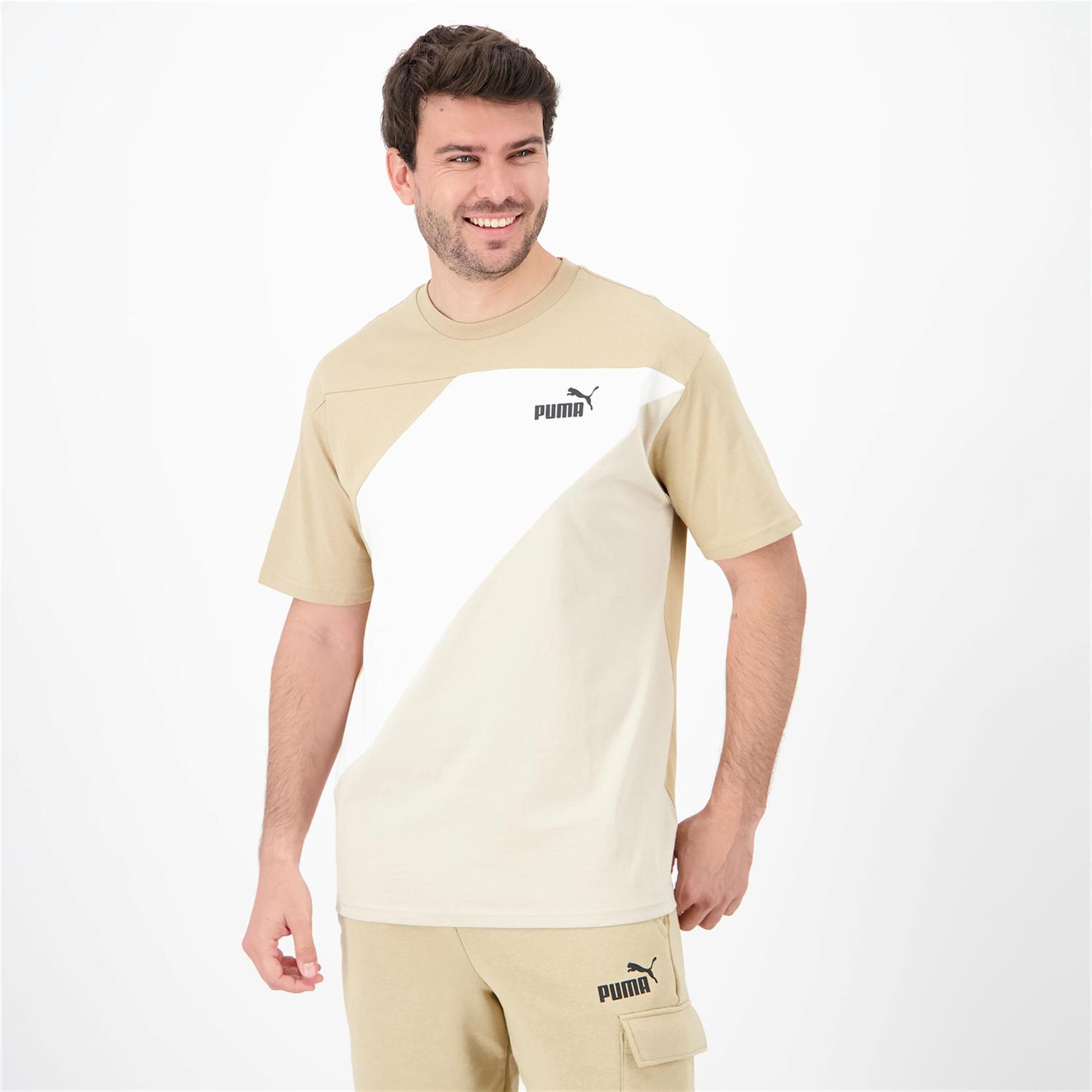Puma Power Block - marron - T-shirt Homem