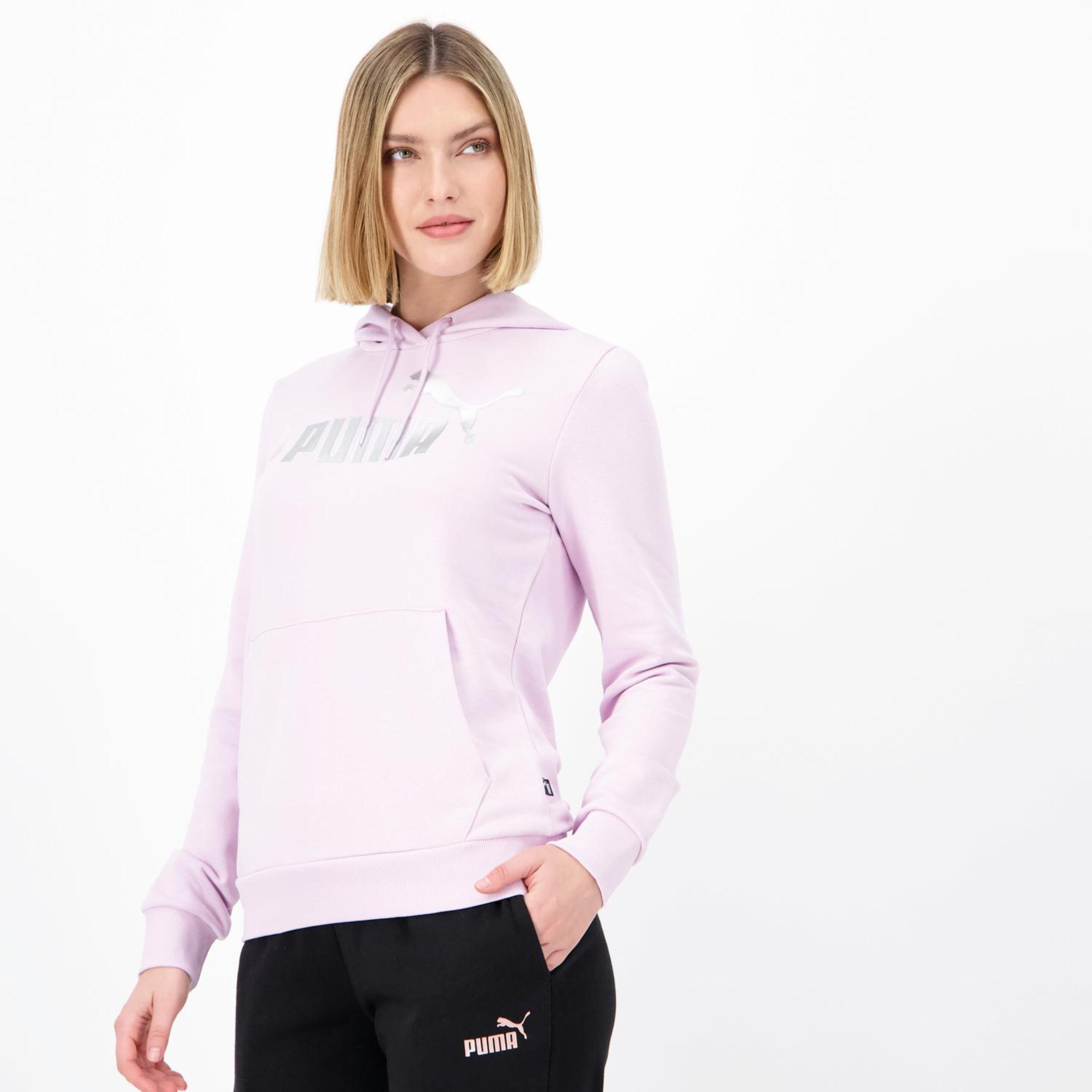 Puma Essential Metallic - Roxo - Sweatshirt Capuz Mulher | Sport Zone
