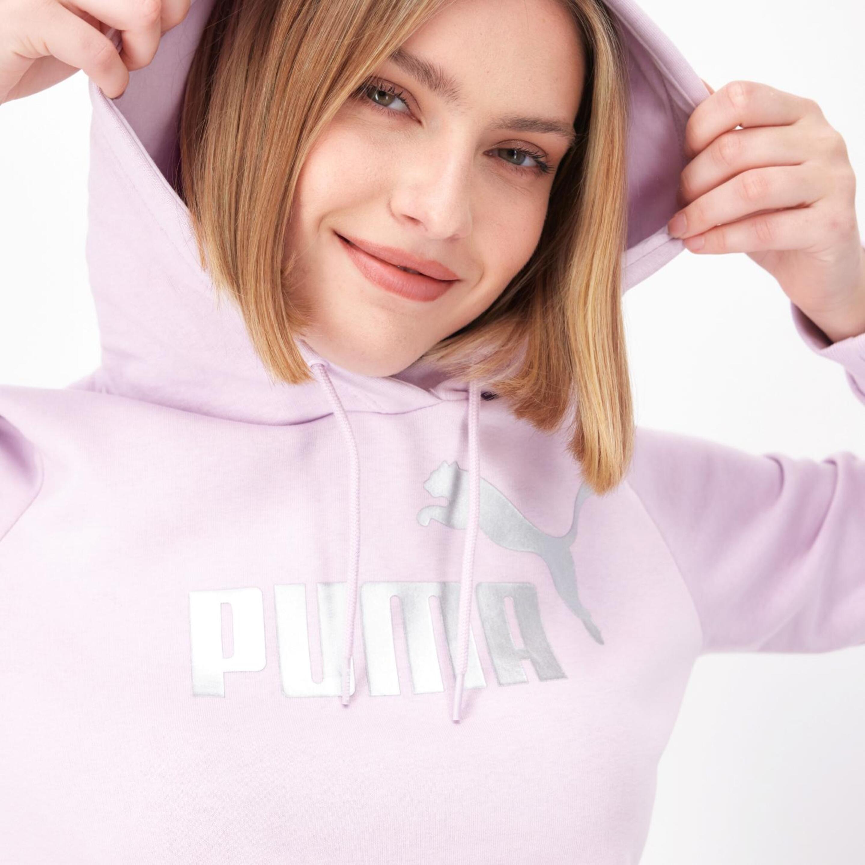 Puma Essential Metallic - Roxo - Sweatshirt Capuz Mulher | Sport Zone
