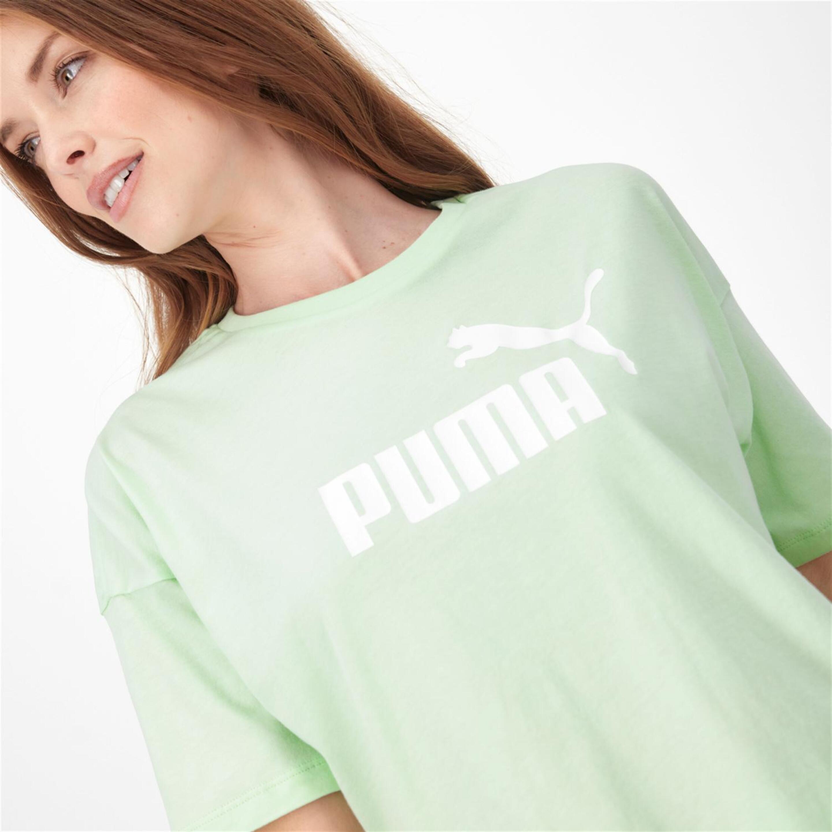 Puma Ess - Verde - Camiseta Boxy Mujer