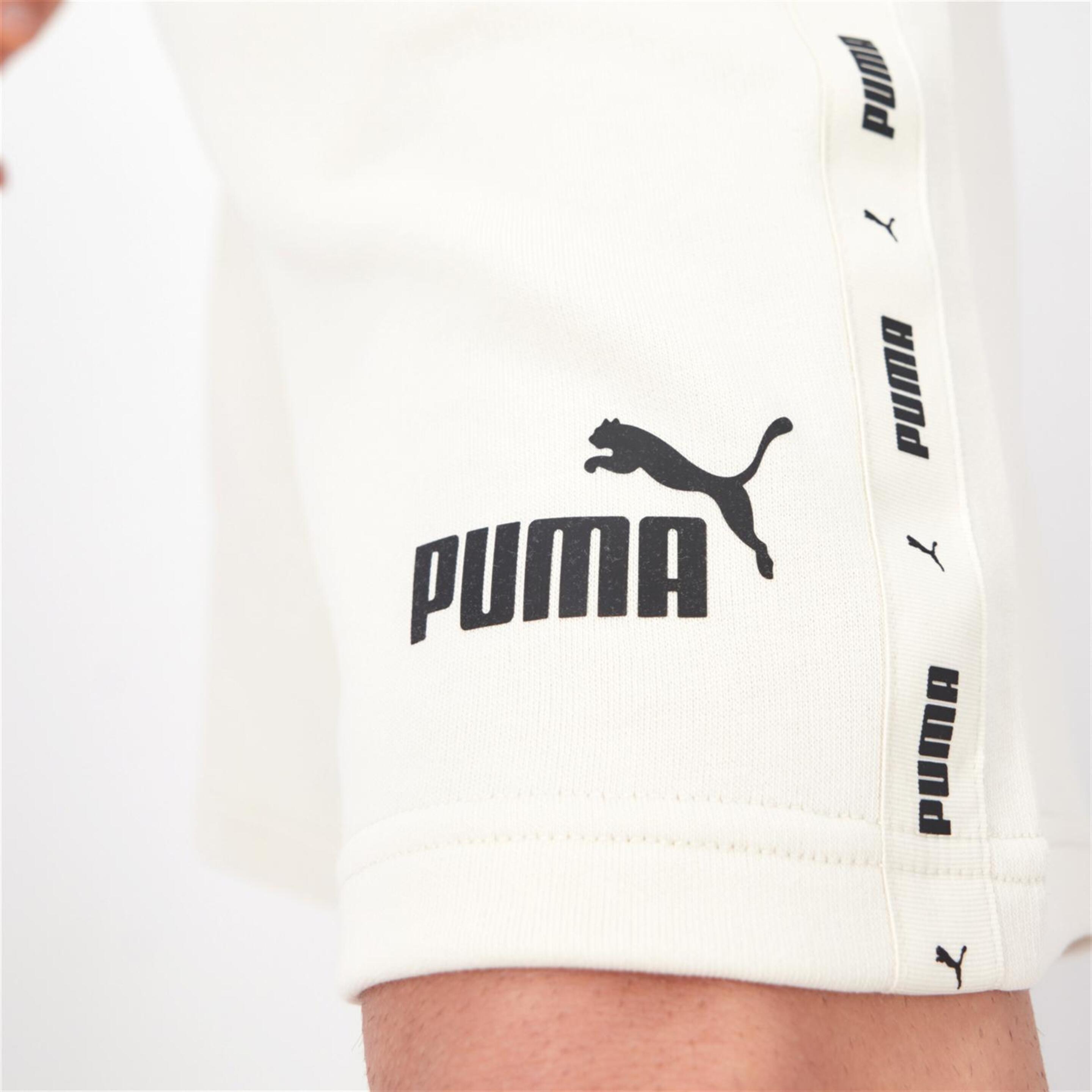 Puma Tape - Blanco - Pantalón Corto Hombre
