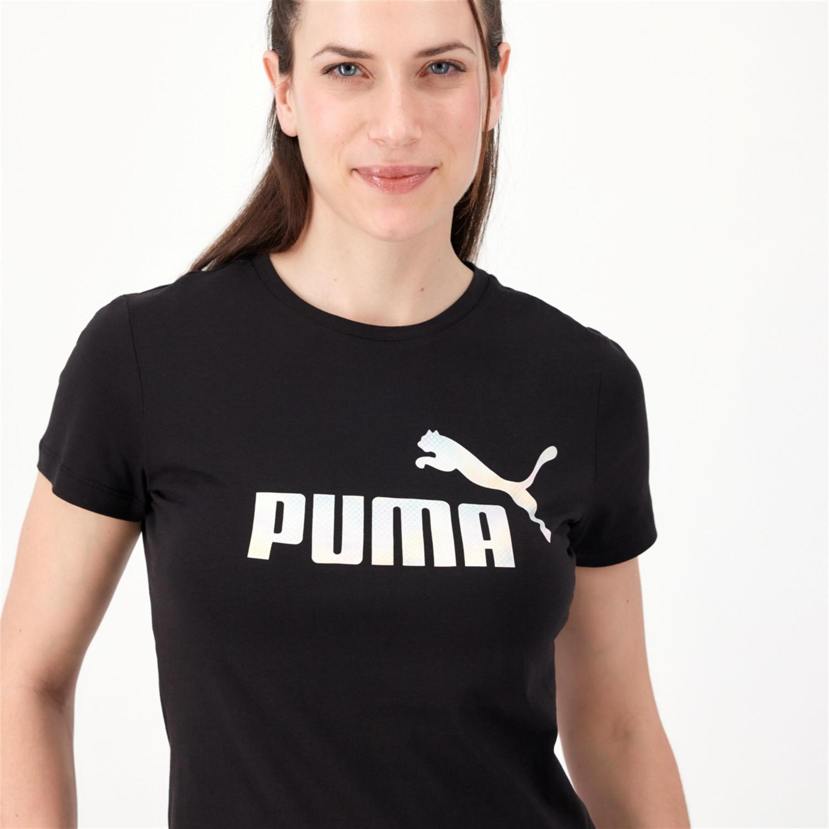 Puma Essential Metallic - Negro - Camiseta Mujer
