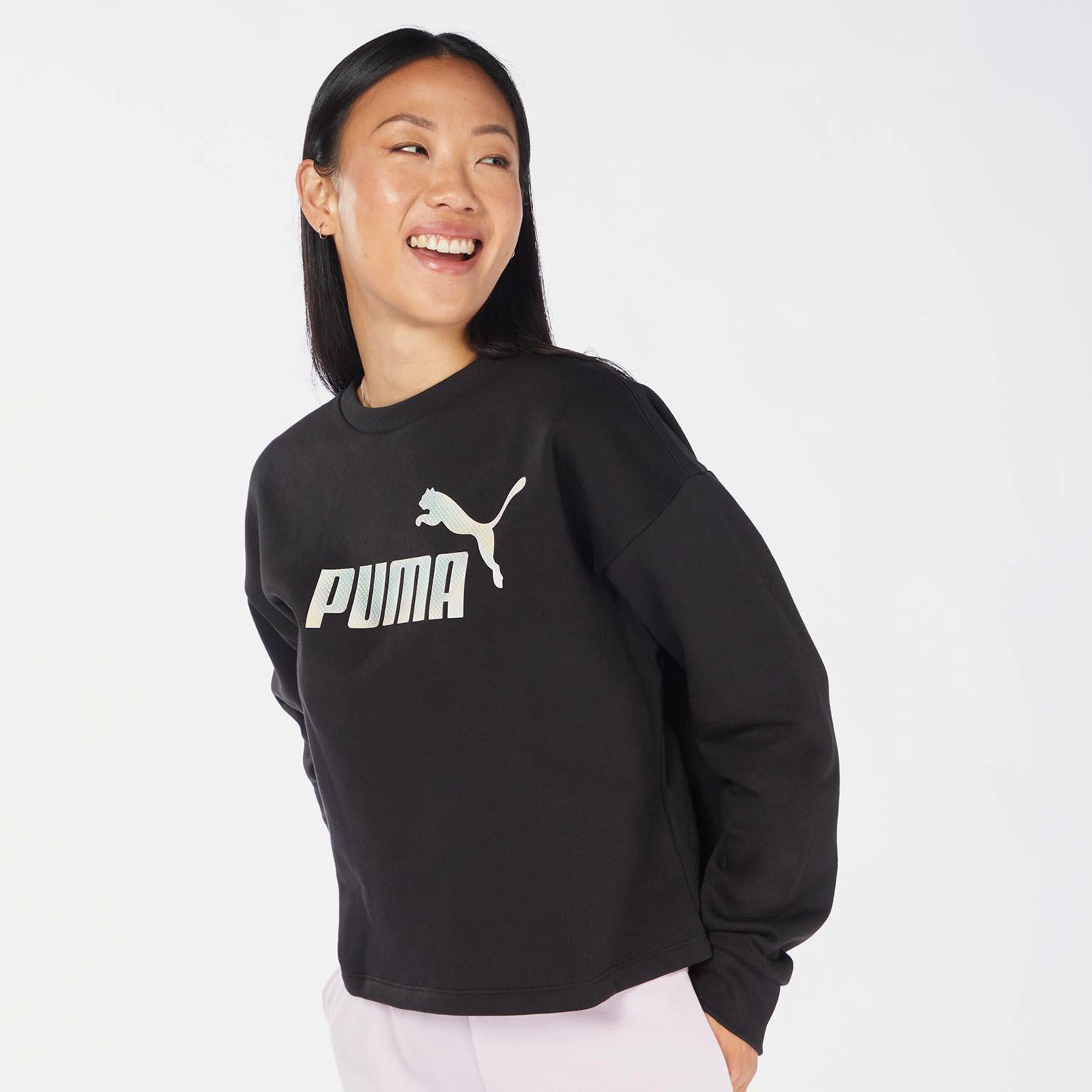 Puma Essential Metallic - Negro - Sudadera Mujer  | Sprinter