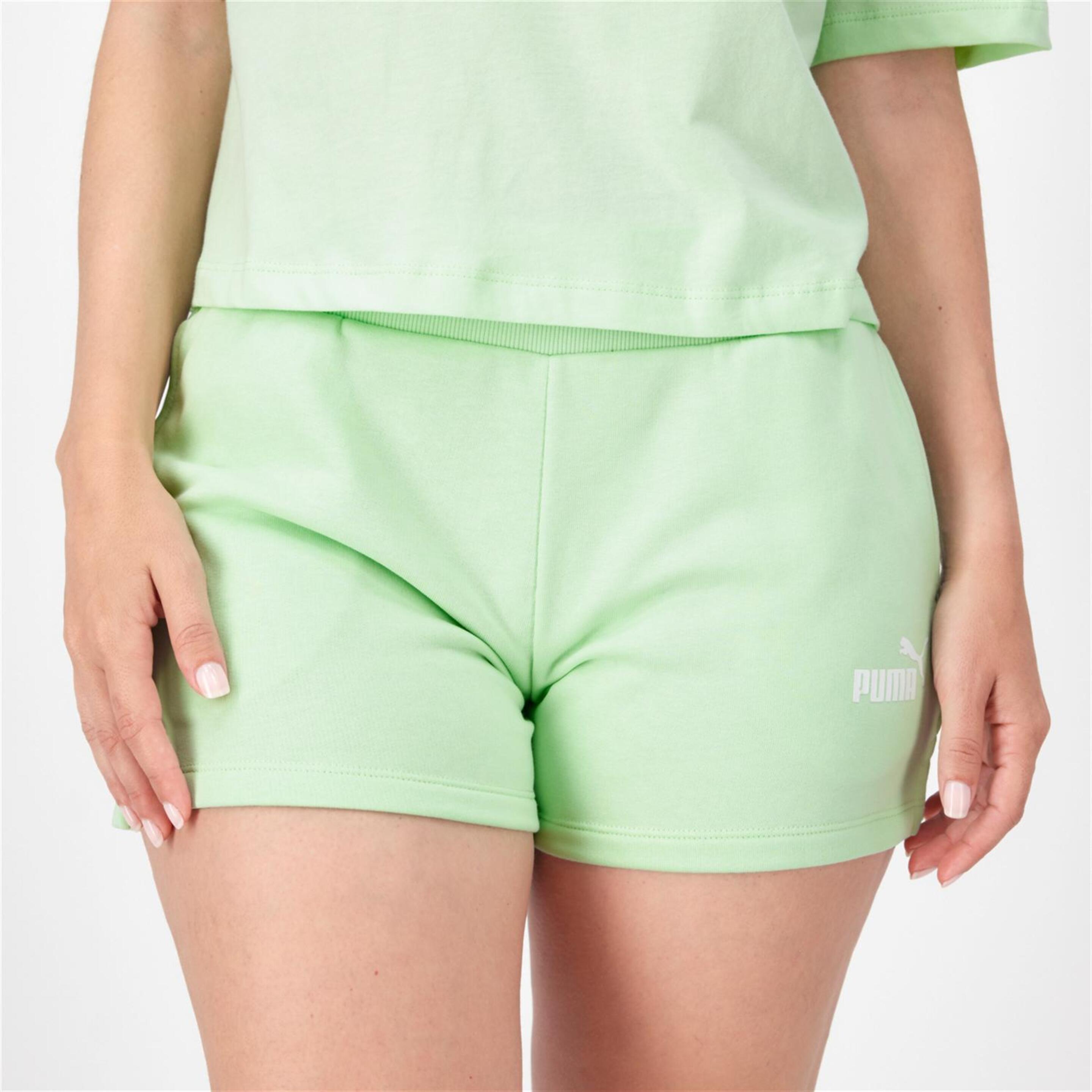 Puma Essential 4 - Verde - Short Mujer