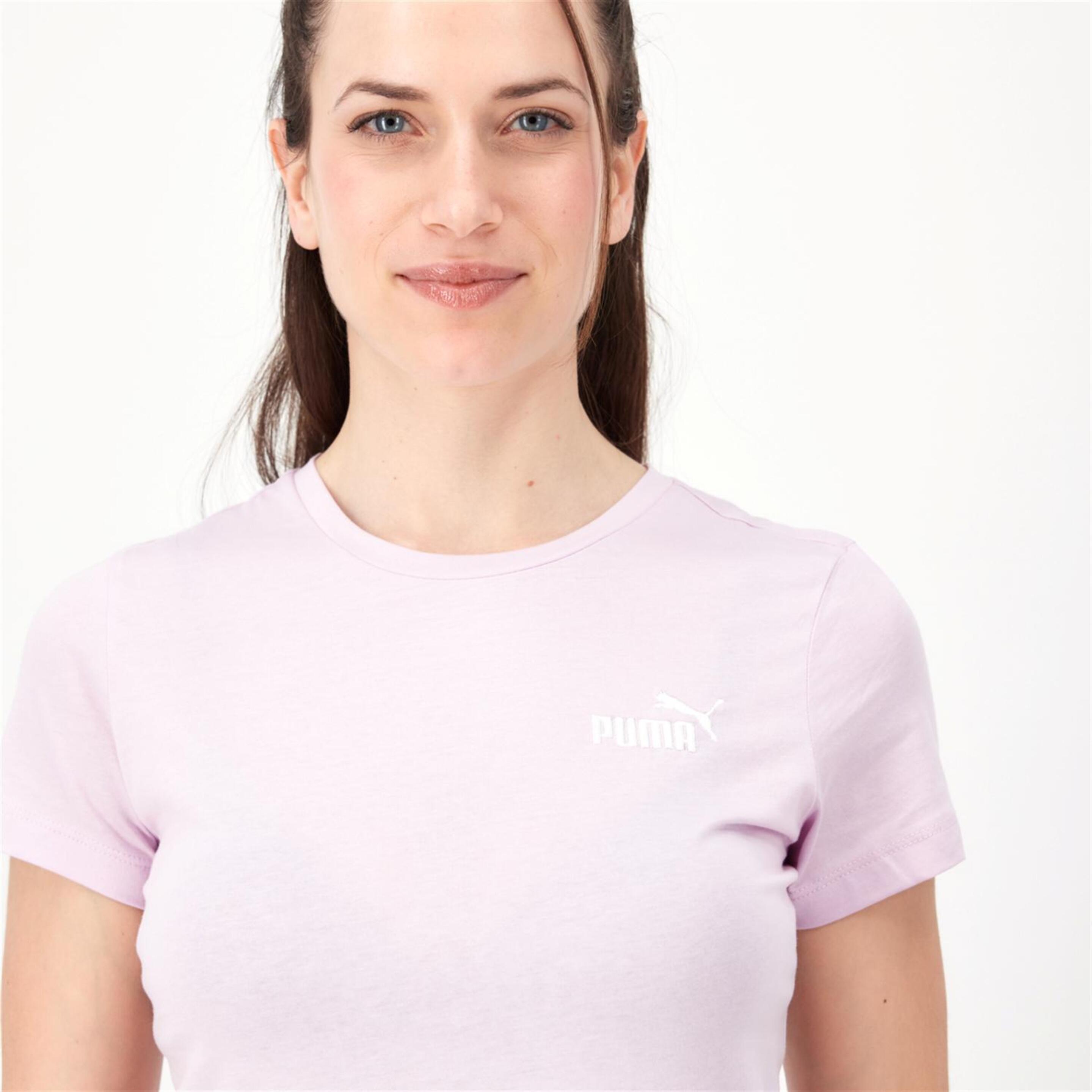 Puma Embroidery - Malva - Camiseta Mujer
