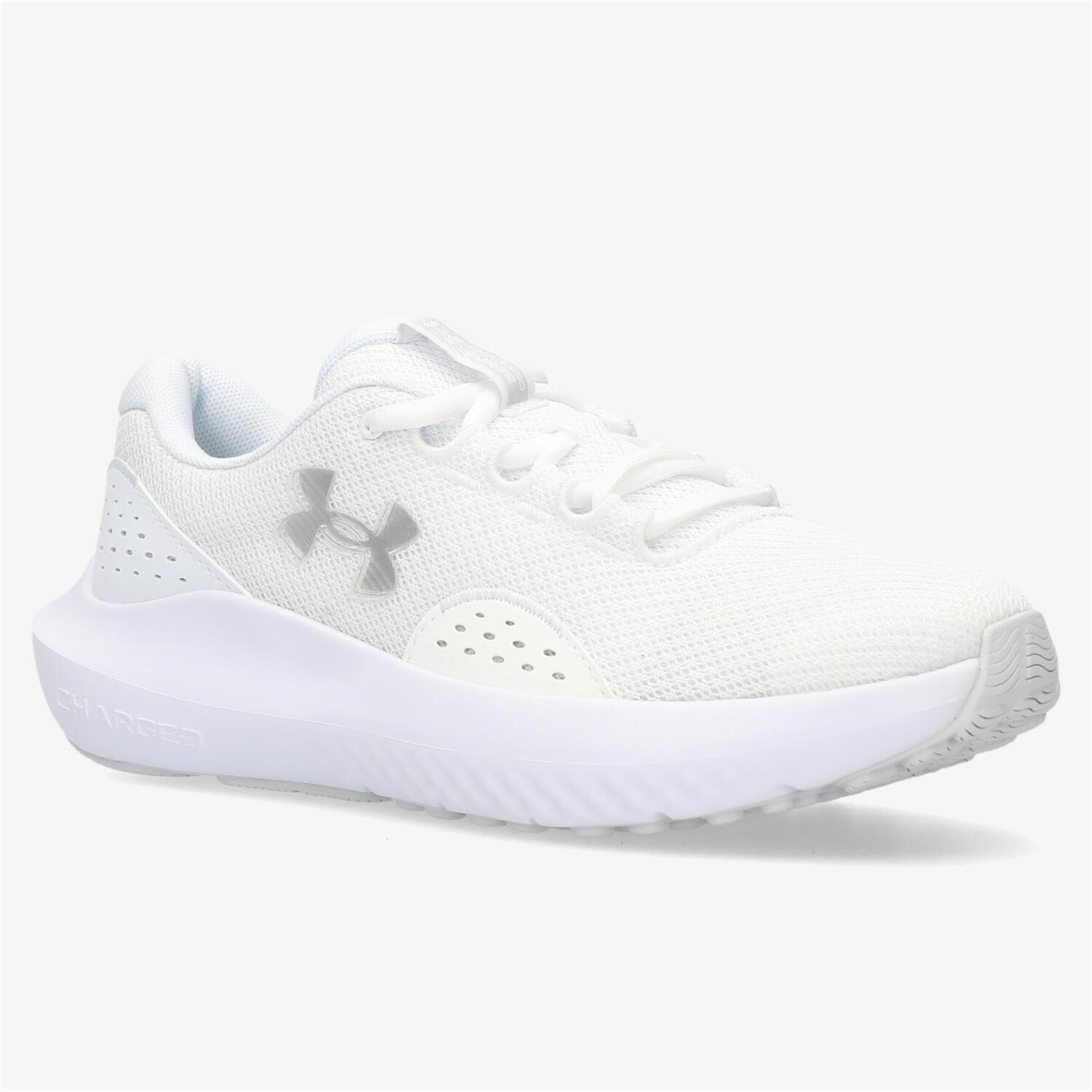 Under Armour Charged Surge 4 - Blanco - Zapatillas Running Mujer