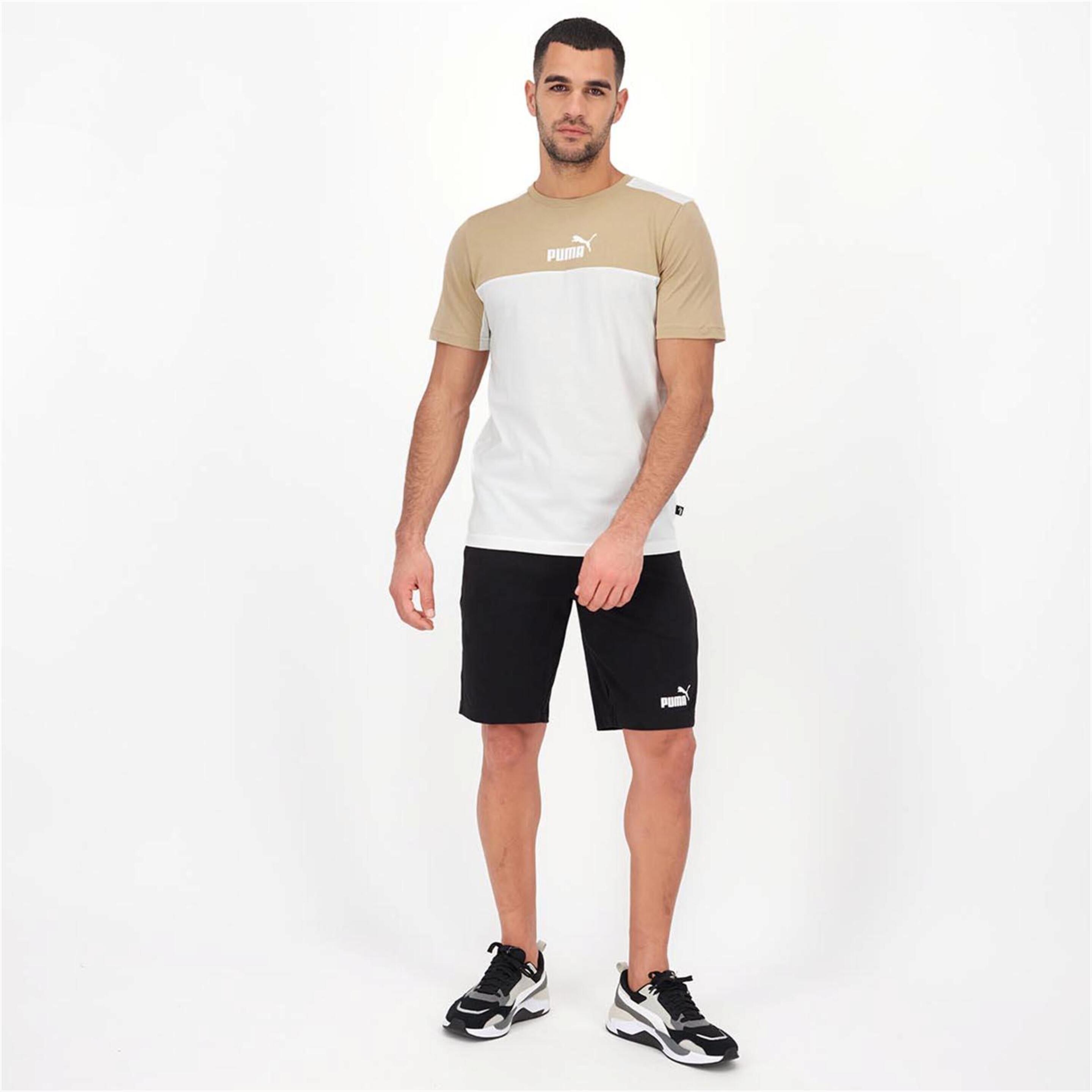 Puma Essential Block - Blanco - Camiseta Hombre