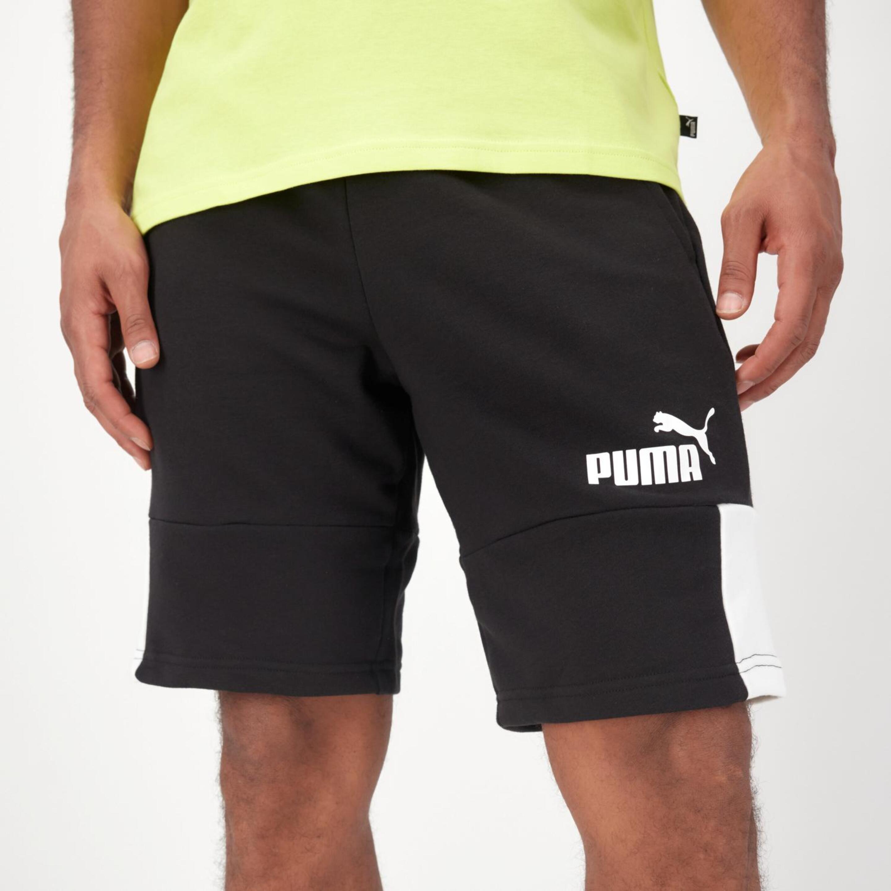 Puma Essential Block - negro - Pantalón Corto Hombre