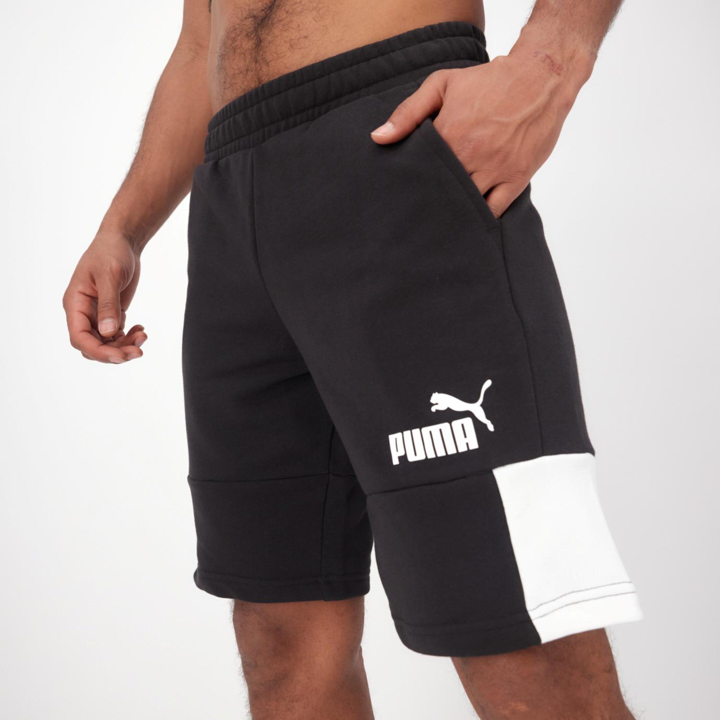 Puma Essential Block - Negro - Pantalón Corto Hombre  | Sprinter