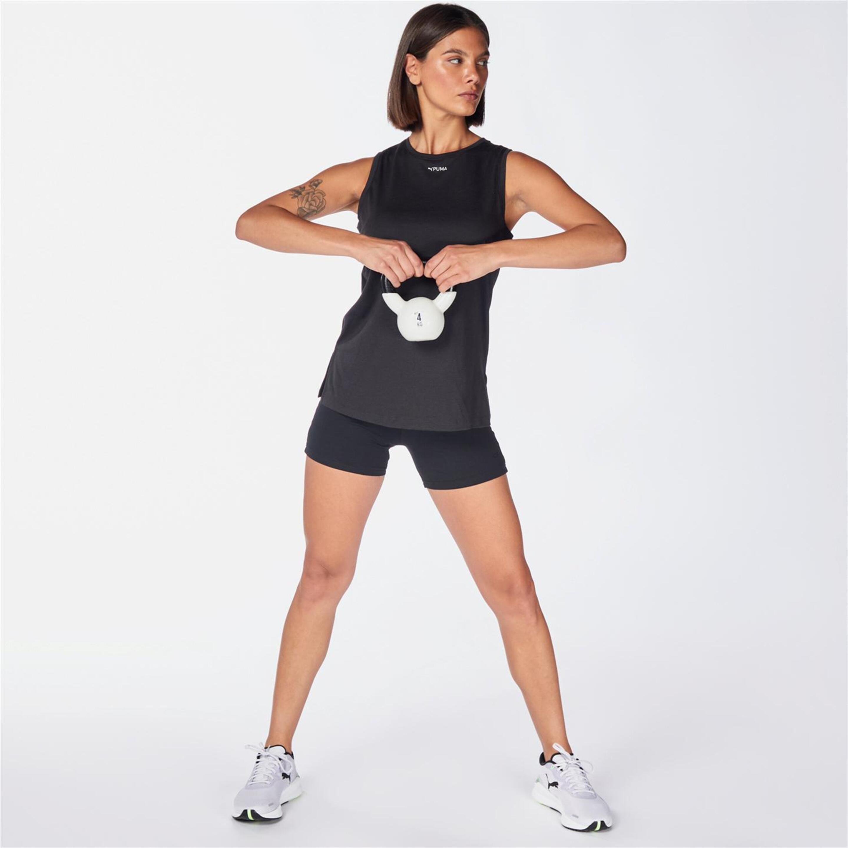 Camiseta Puma - Negro - Camiseta Fitness Mujer