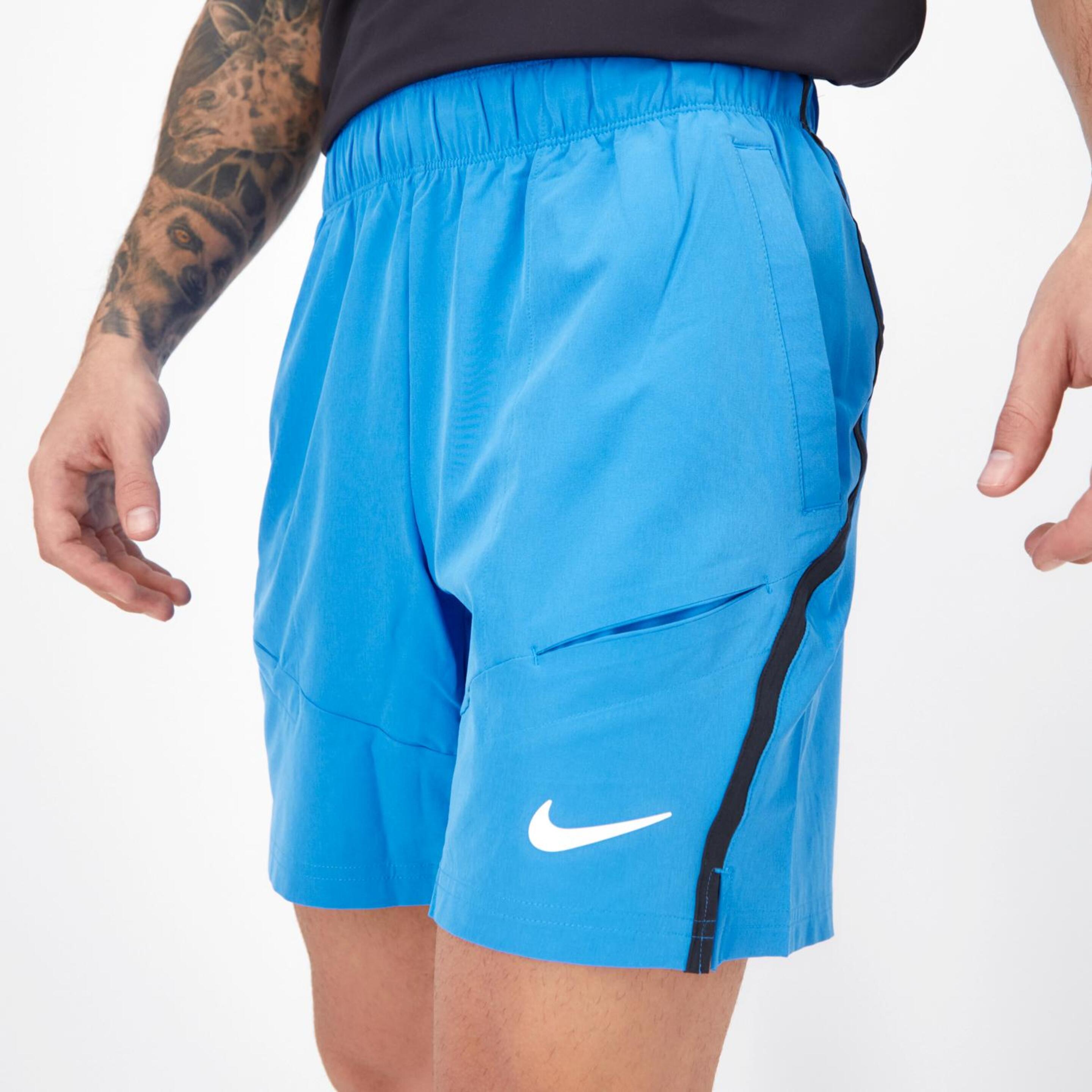 Nike Advantage - azul - Pantalón Corto Tenis Hombre