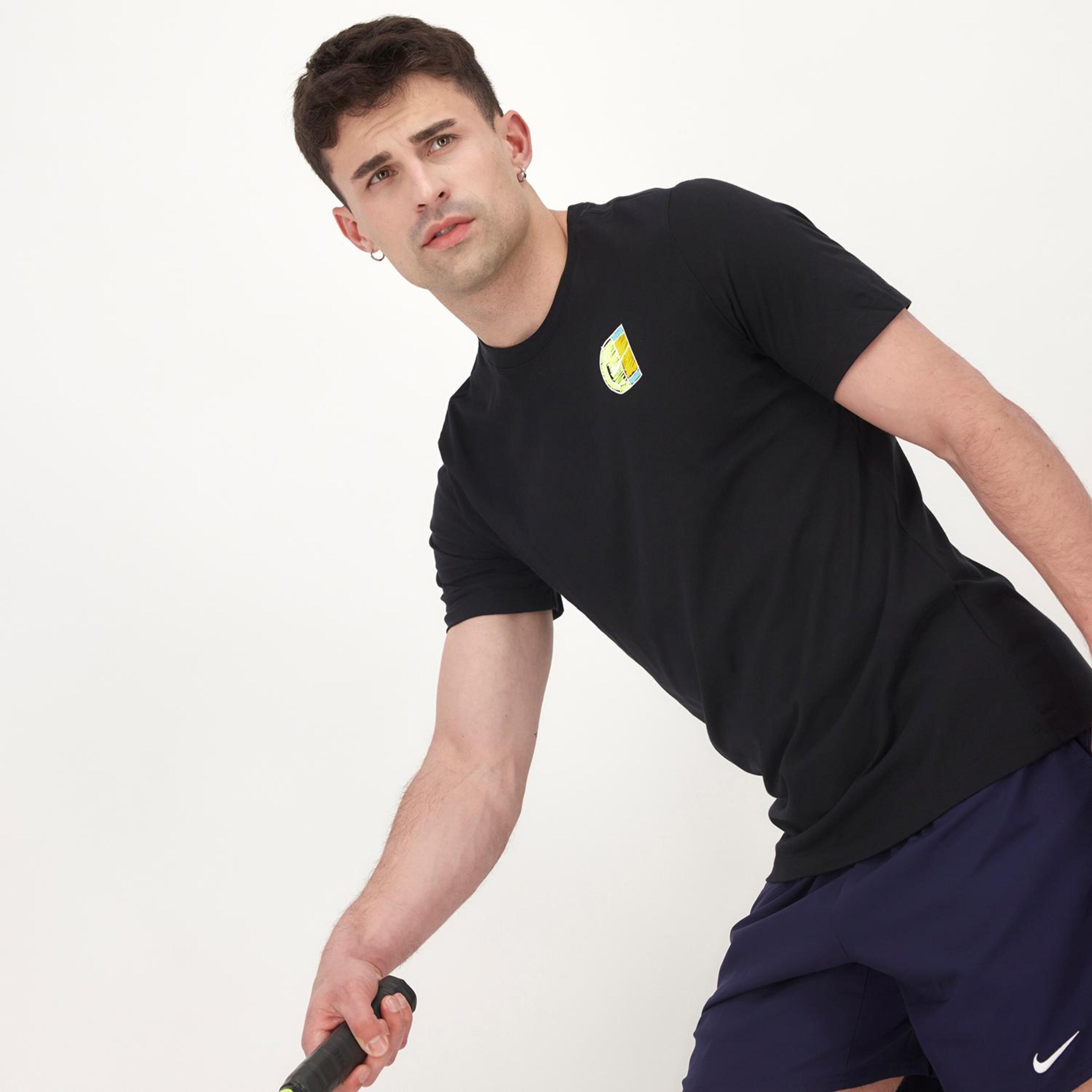 Nike Open - Negro - Camiseta Tenis Hombre  | Sprinter