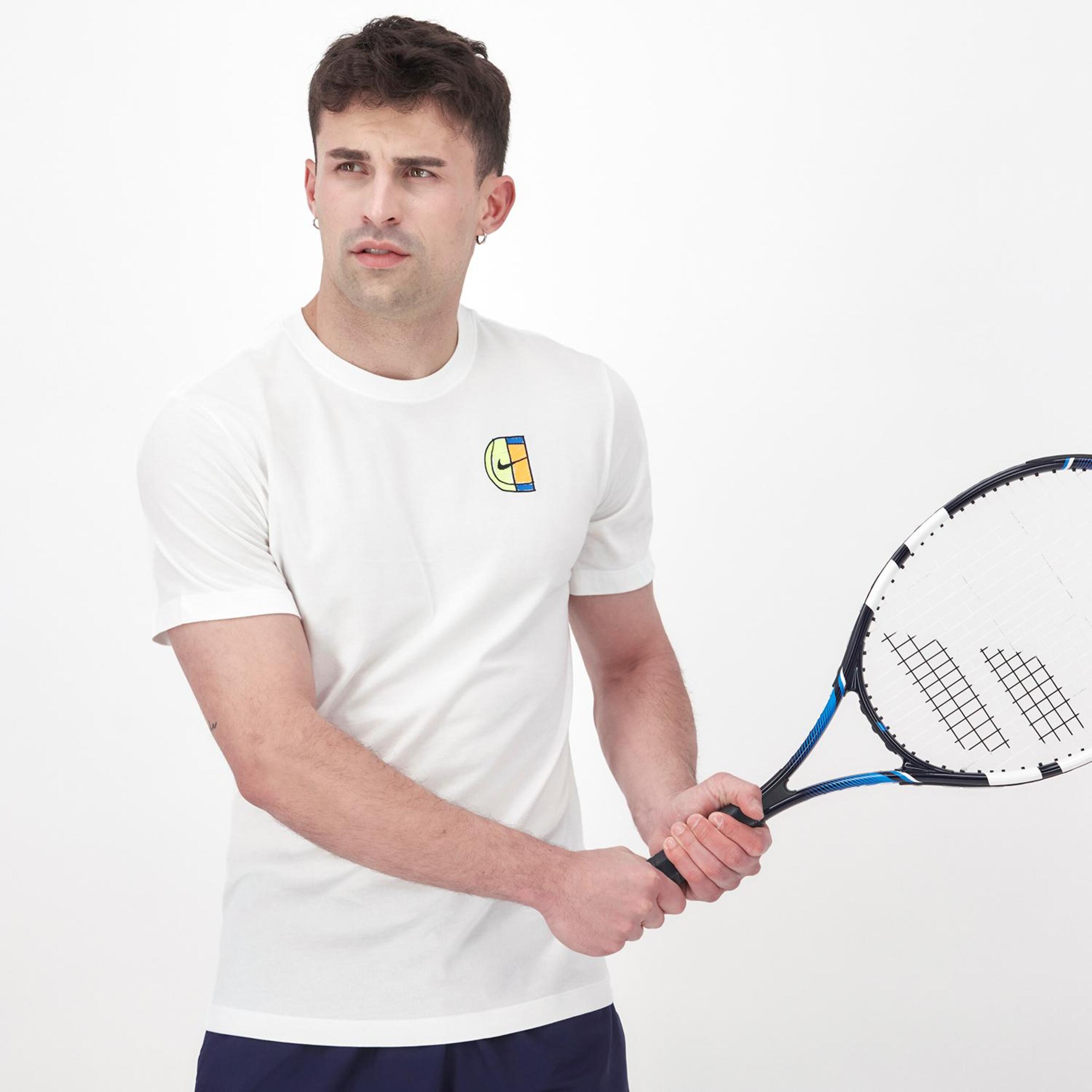 Nike Open - blanco - Camiseta Tenis Hombre