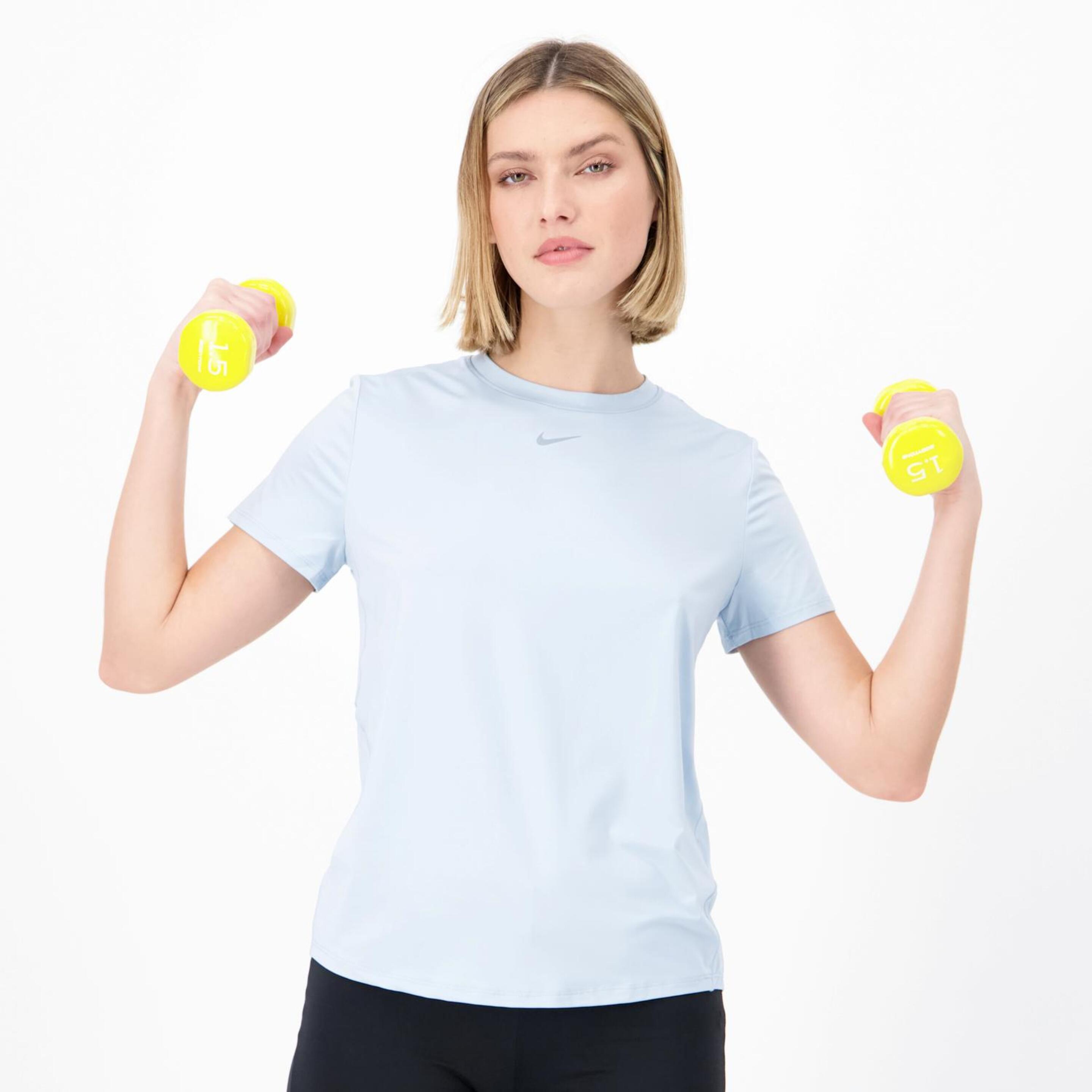 Nike One - Azul - Camiseta Fitness Mujer  | Sprinter