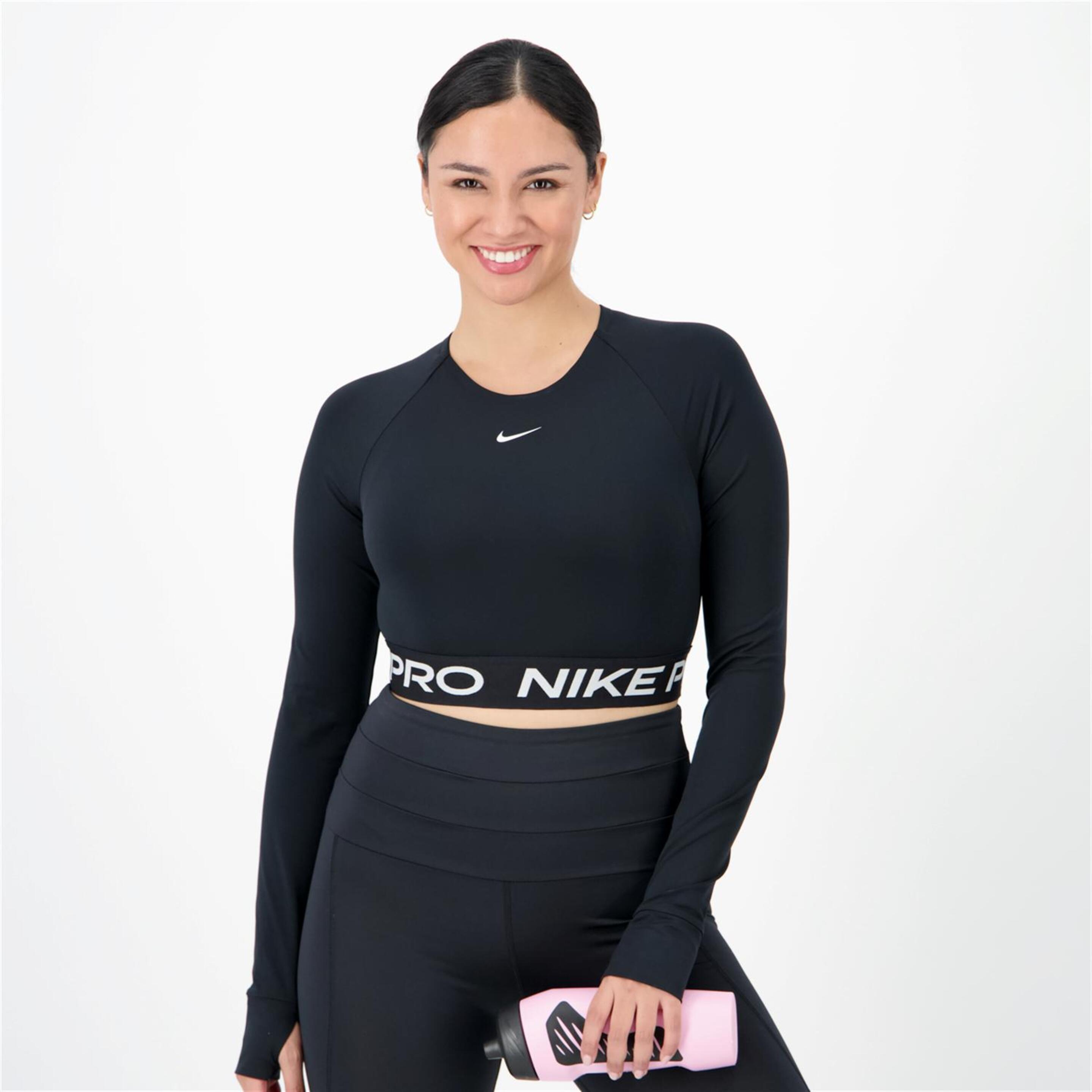 Nike Pro - negro - Camisola Fitness Mulher