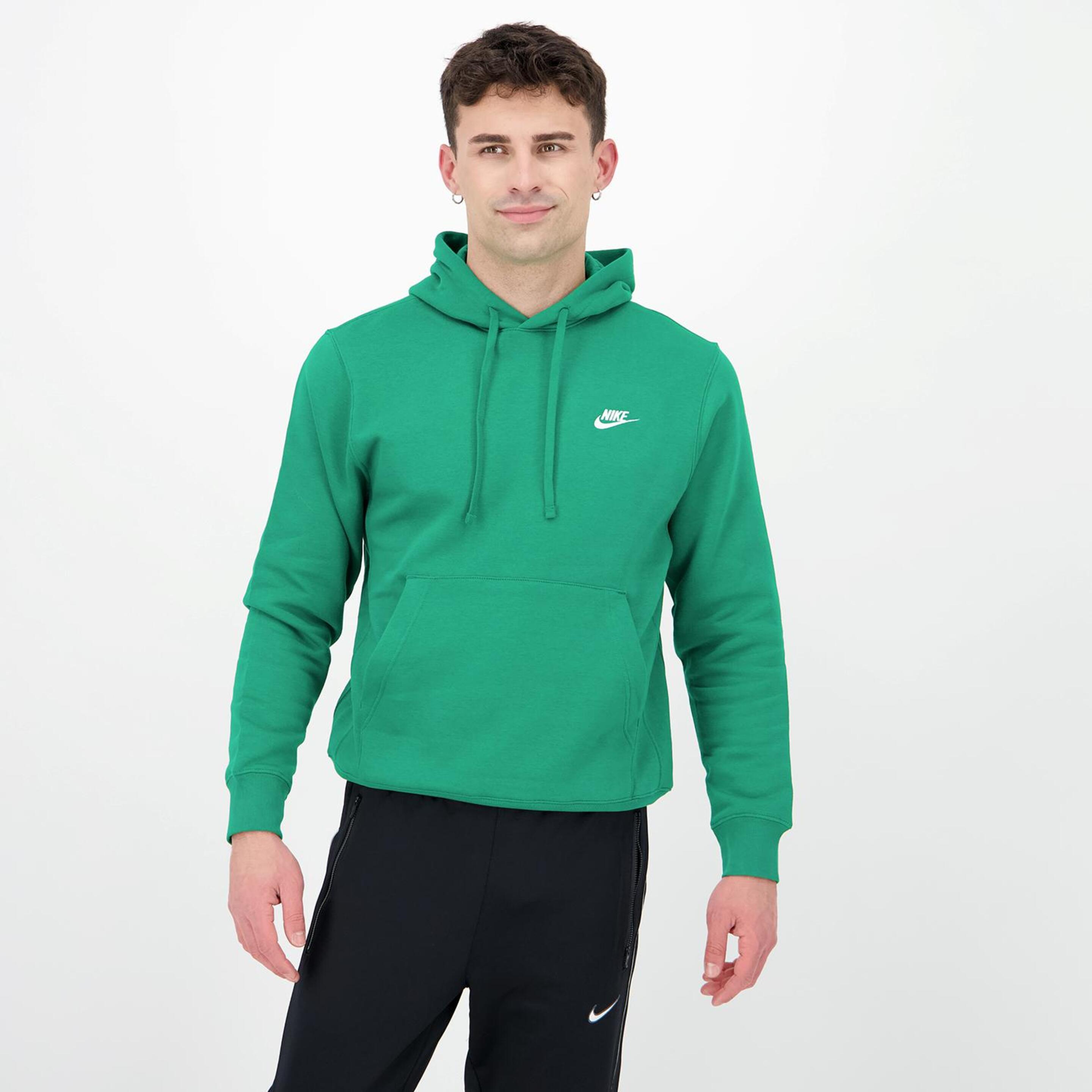 Nike Club - verde - Sudadera Capucha Hombre
