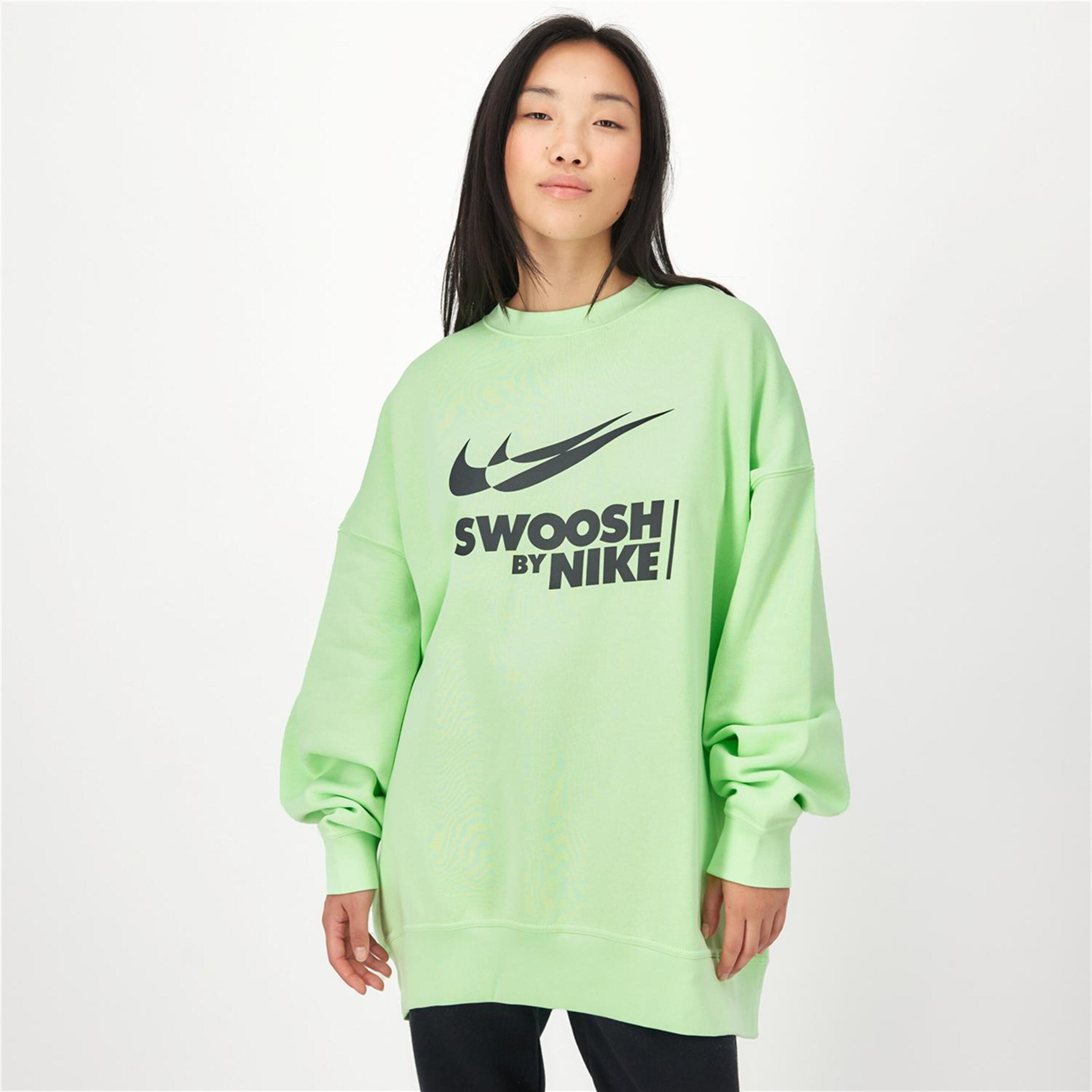 Nike Nsw - verde - Sweat Oversize Mulher