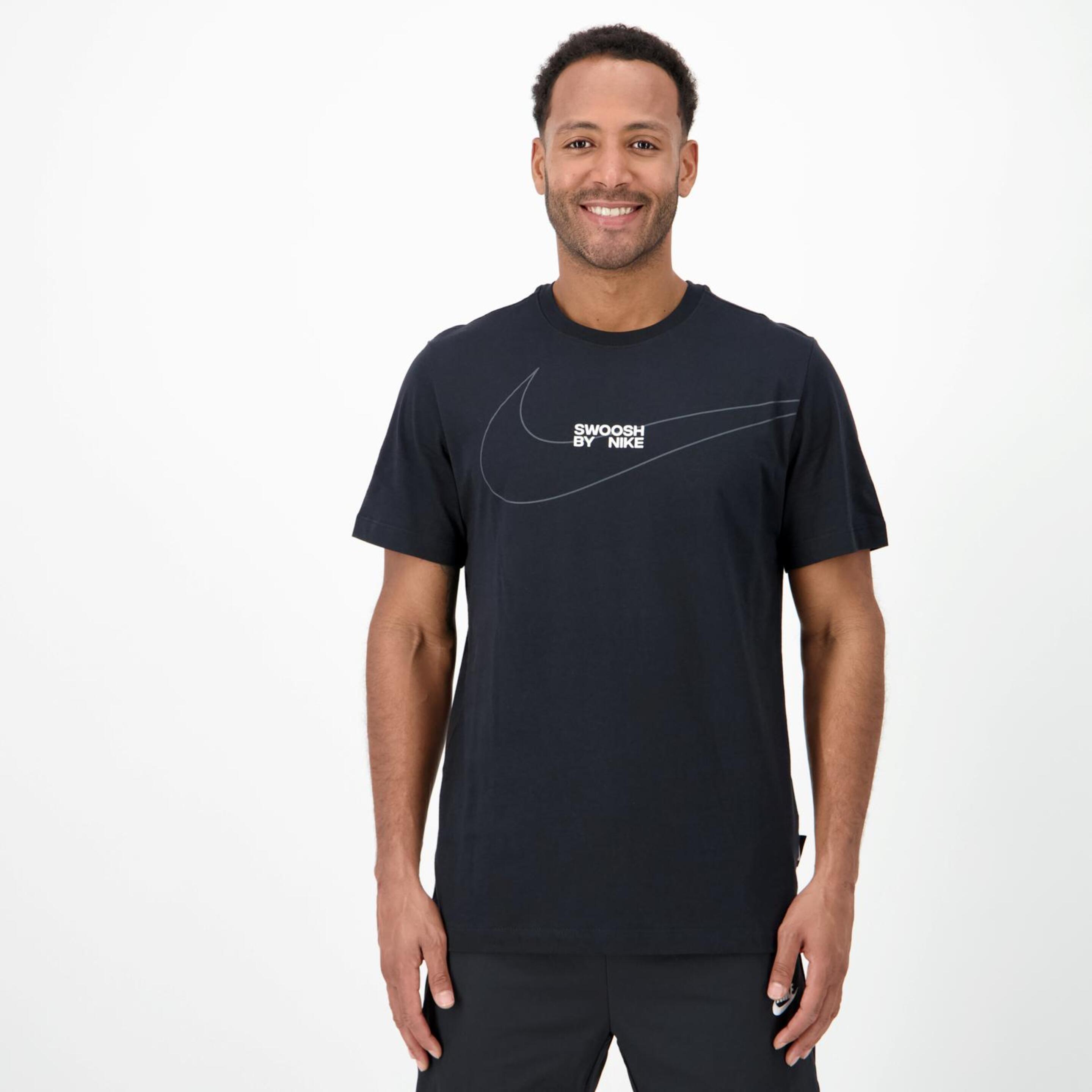 Nike Big Swoosh - negro - Camiseta Hombre