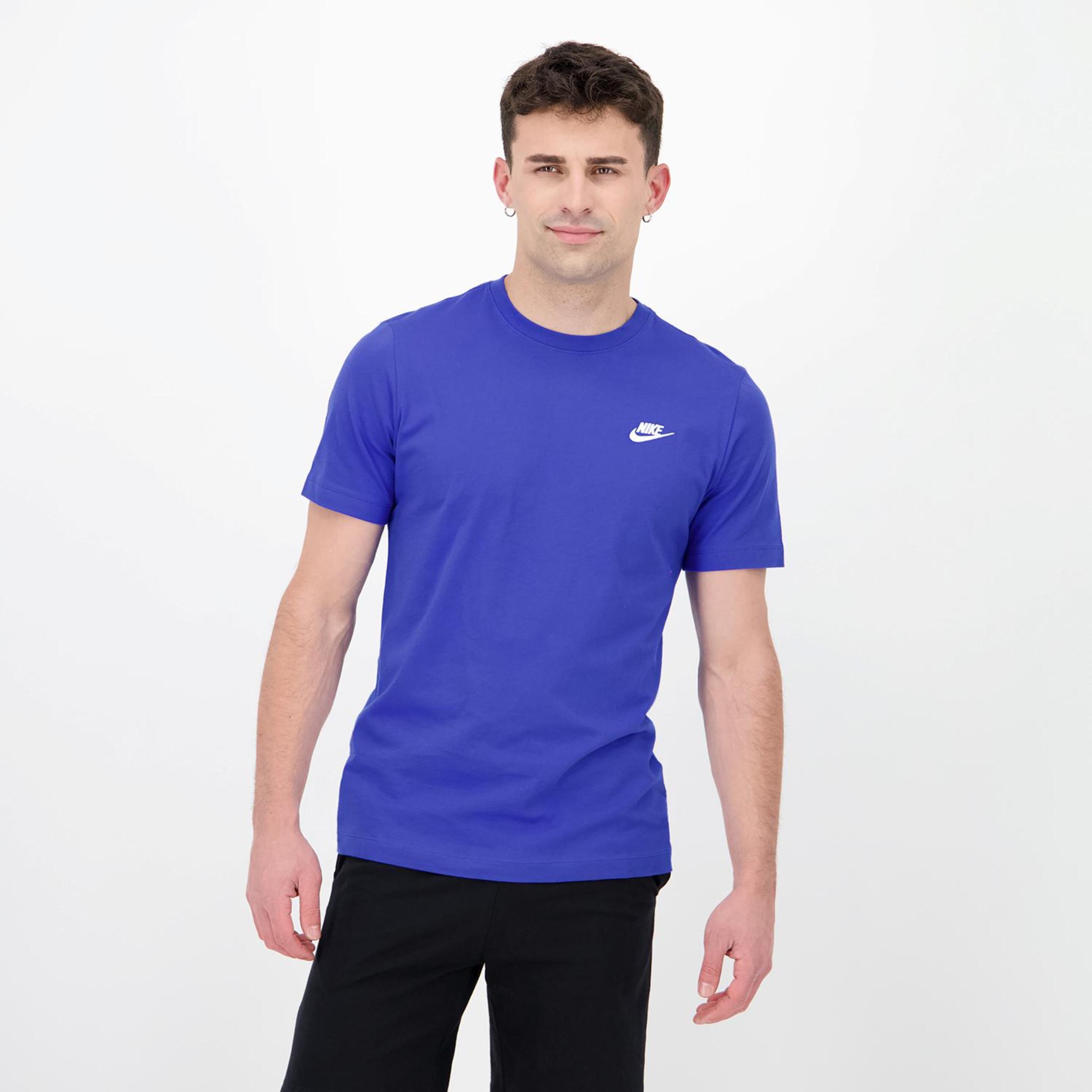 Nike Club - azul - Camiseta Hombre