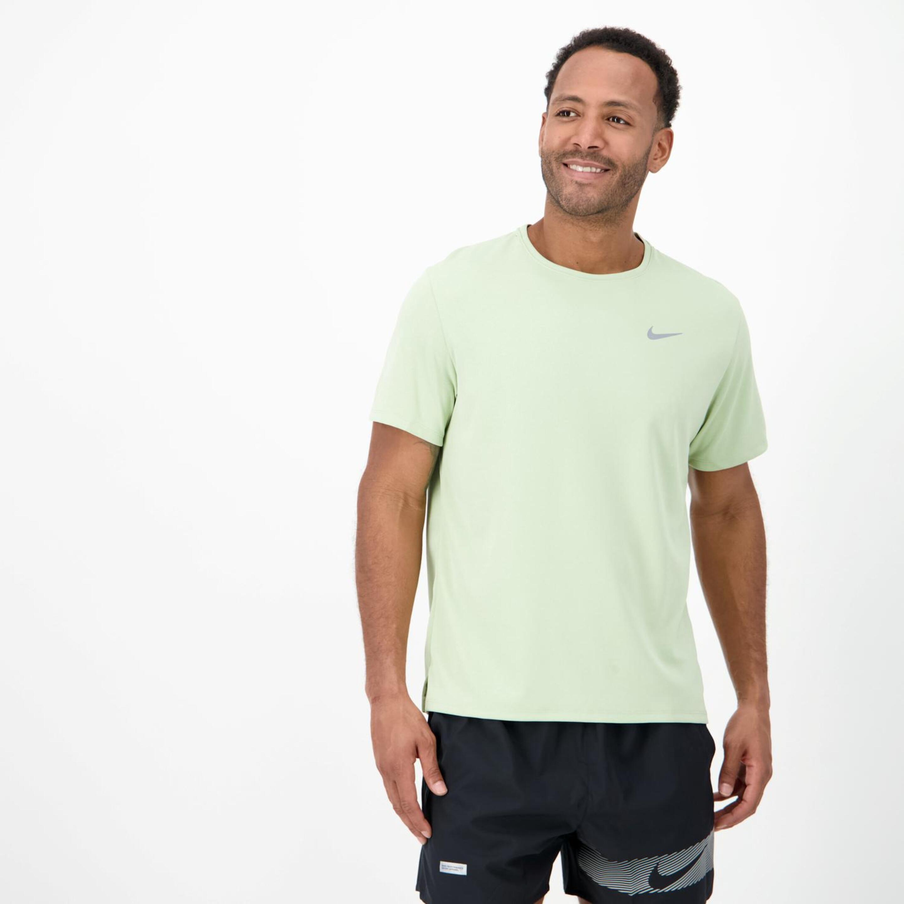 Nike Miler - verde - T-shirt Running Homem