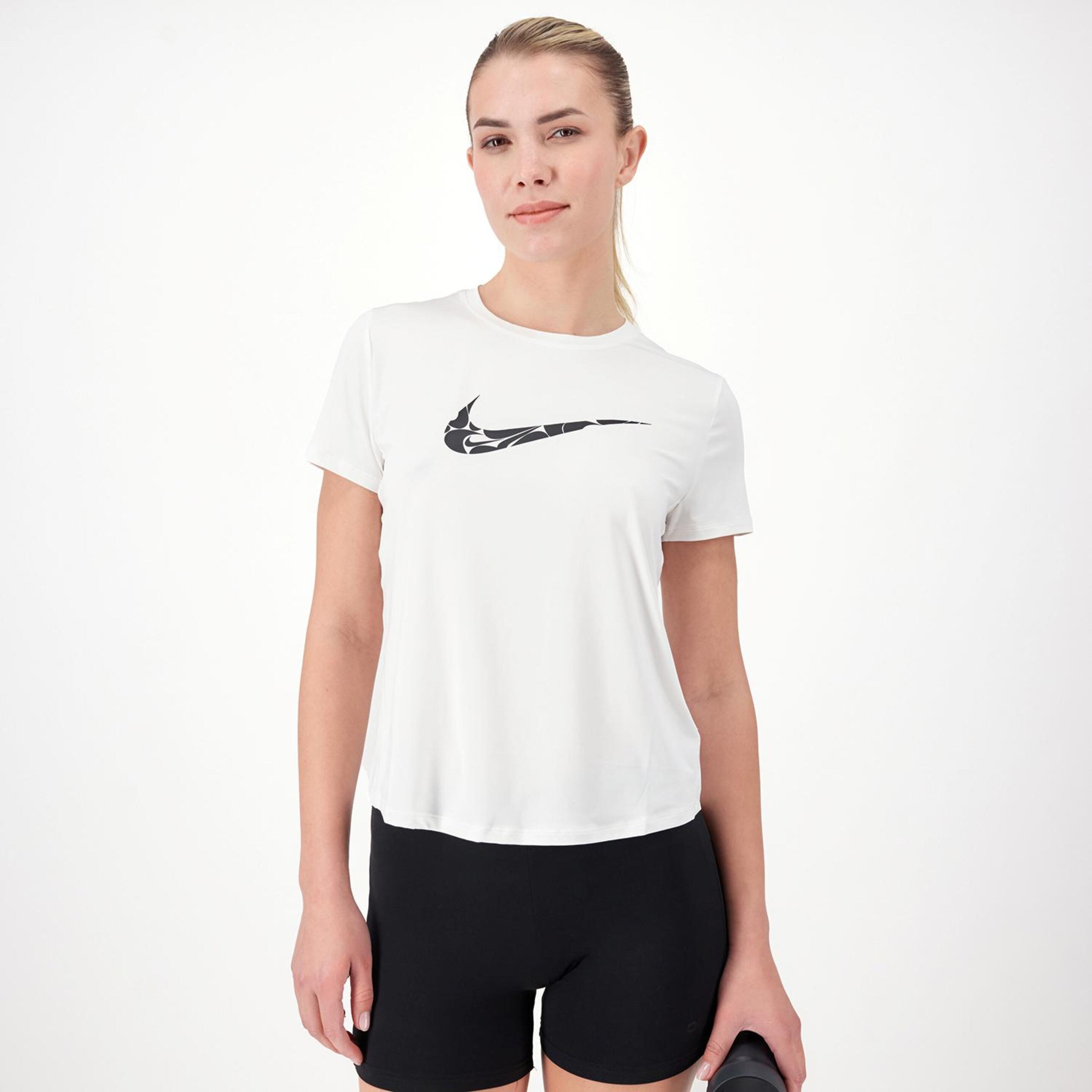 Nike One Swoosh - blanco - Camiseta Running Mujer