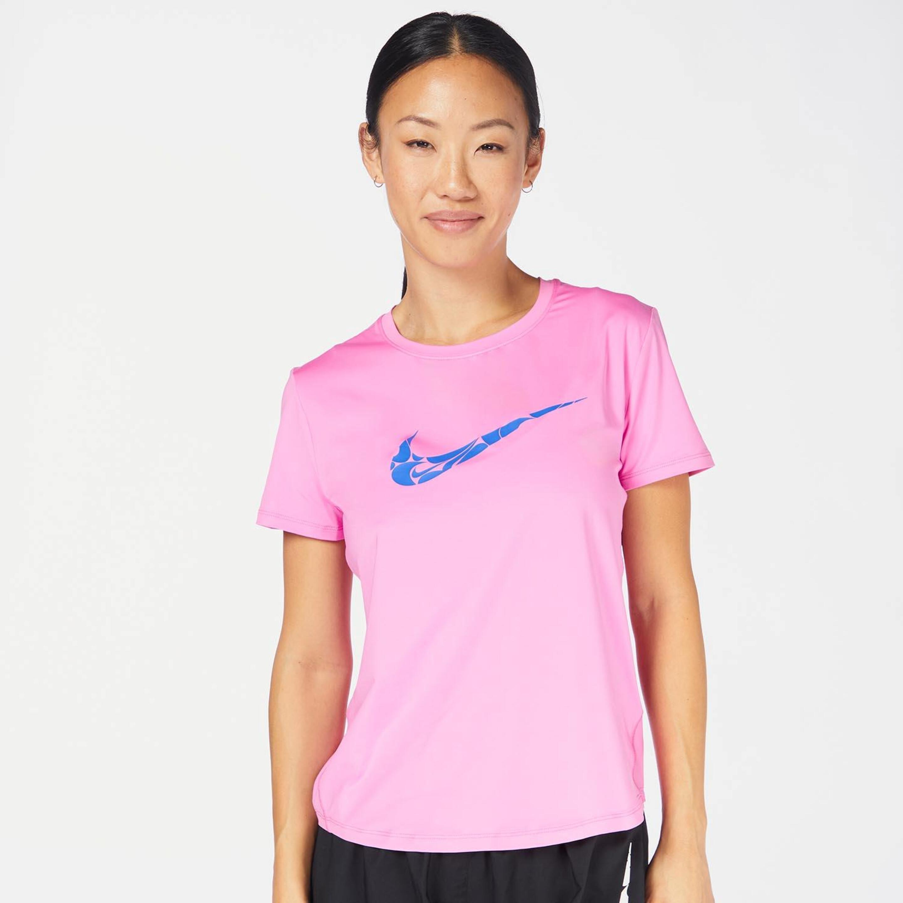 Nike One Swoosh - rosa - Camiseta Running Mujer