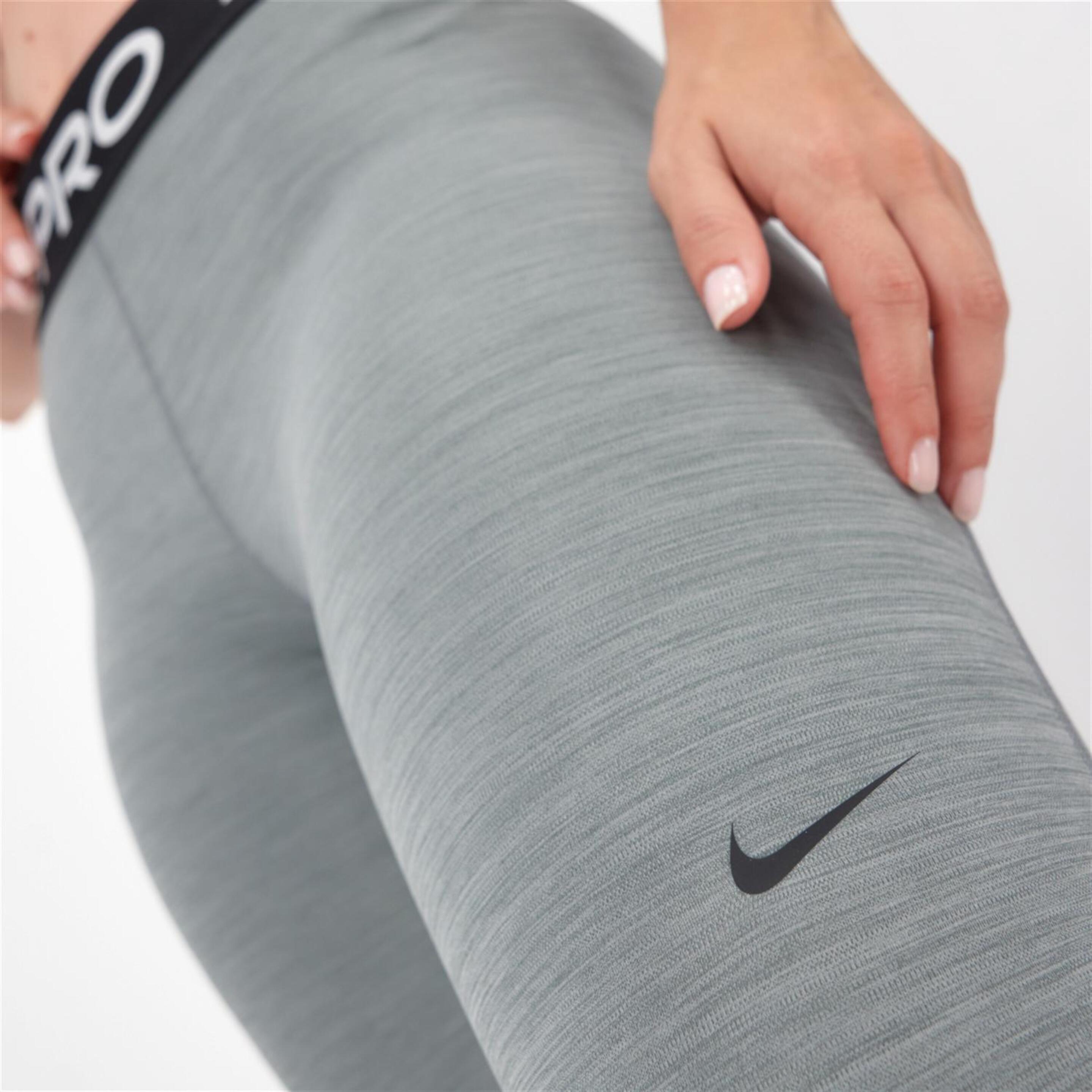Nike Pro - Gris - Mallas Transparencias Mujer