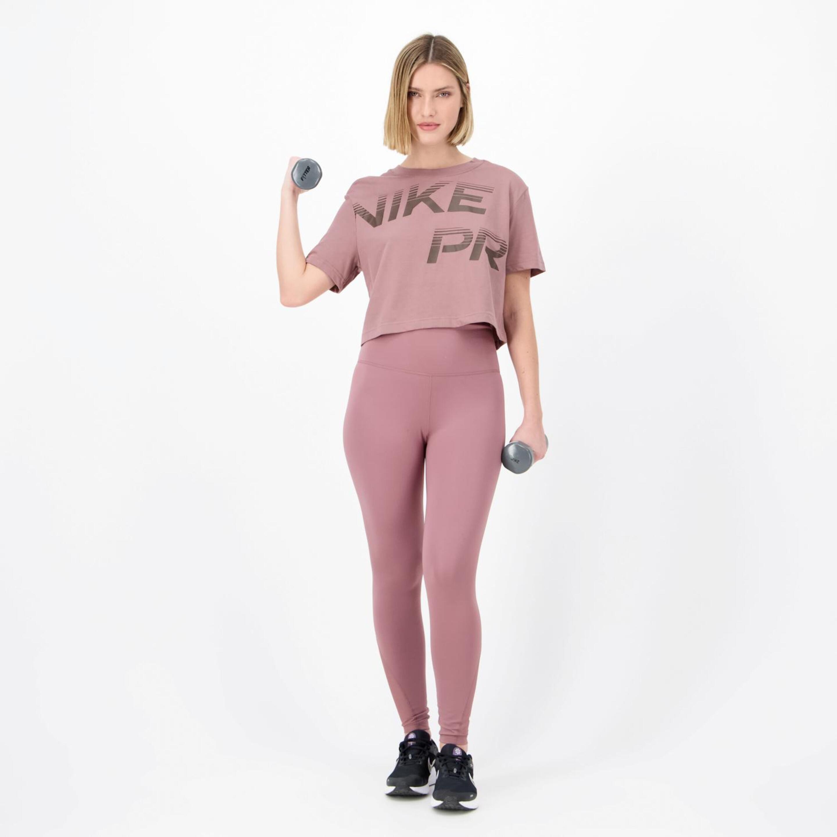 Camiseta Nike - Malva - Camiseta Boxy Mujer