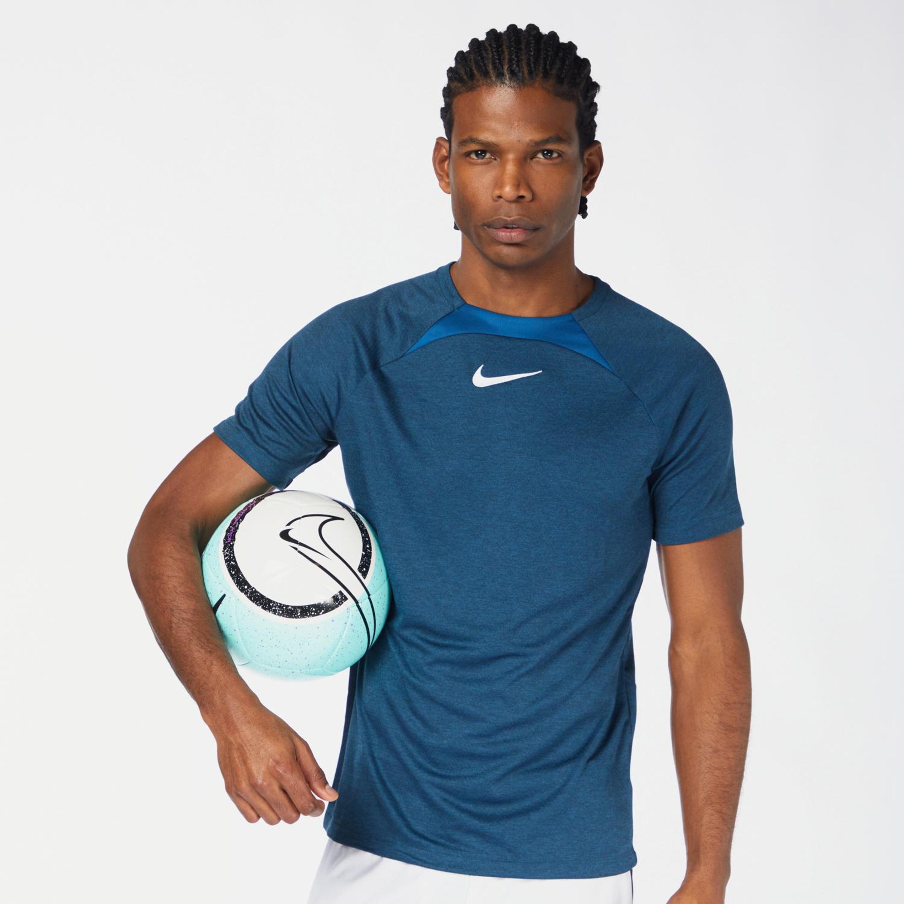 Nike Heather - azul - T-shirt Futebol Homem