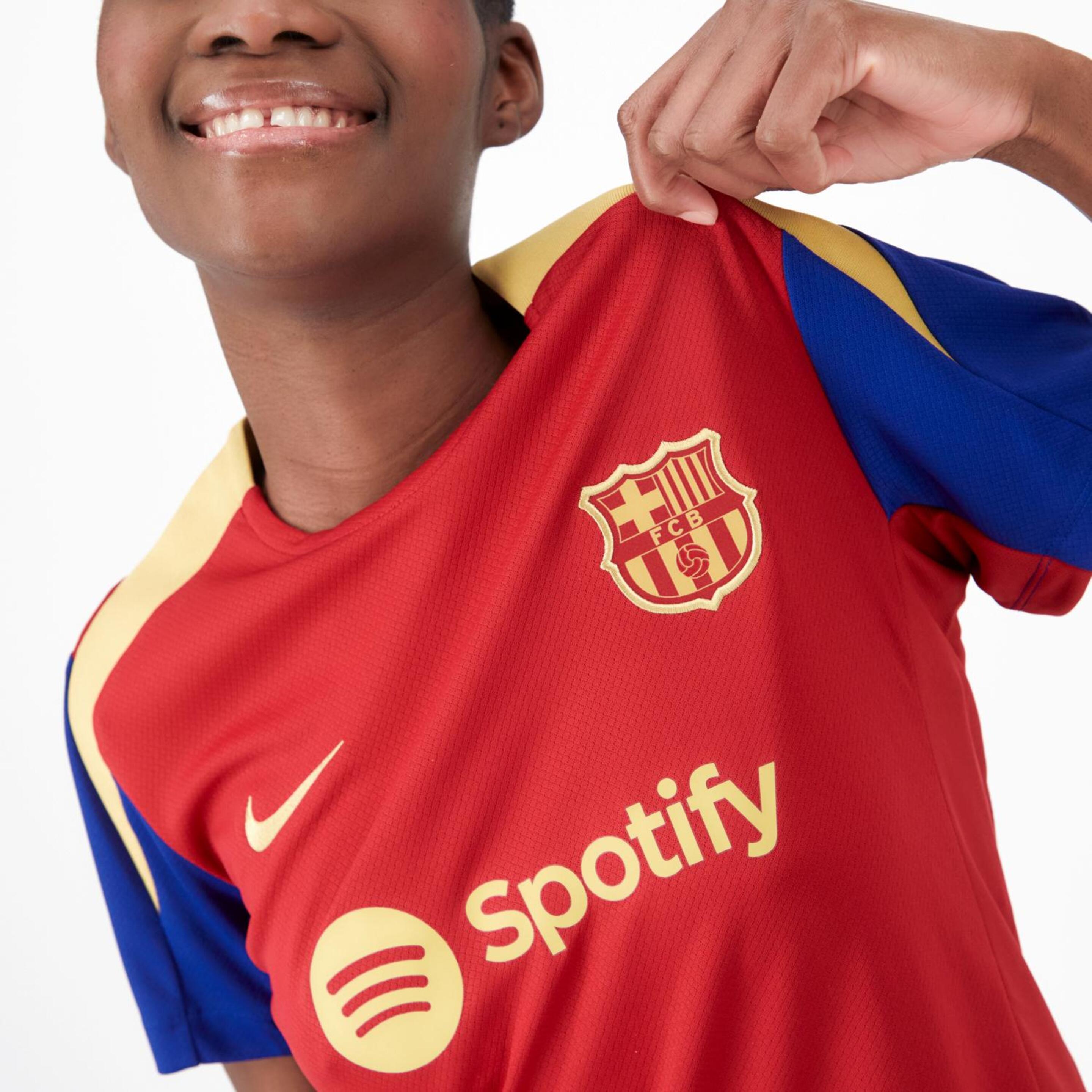 Camiseta FC Barcelona Entreno 23/24 - Rojo - Fútbol Mujer