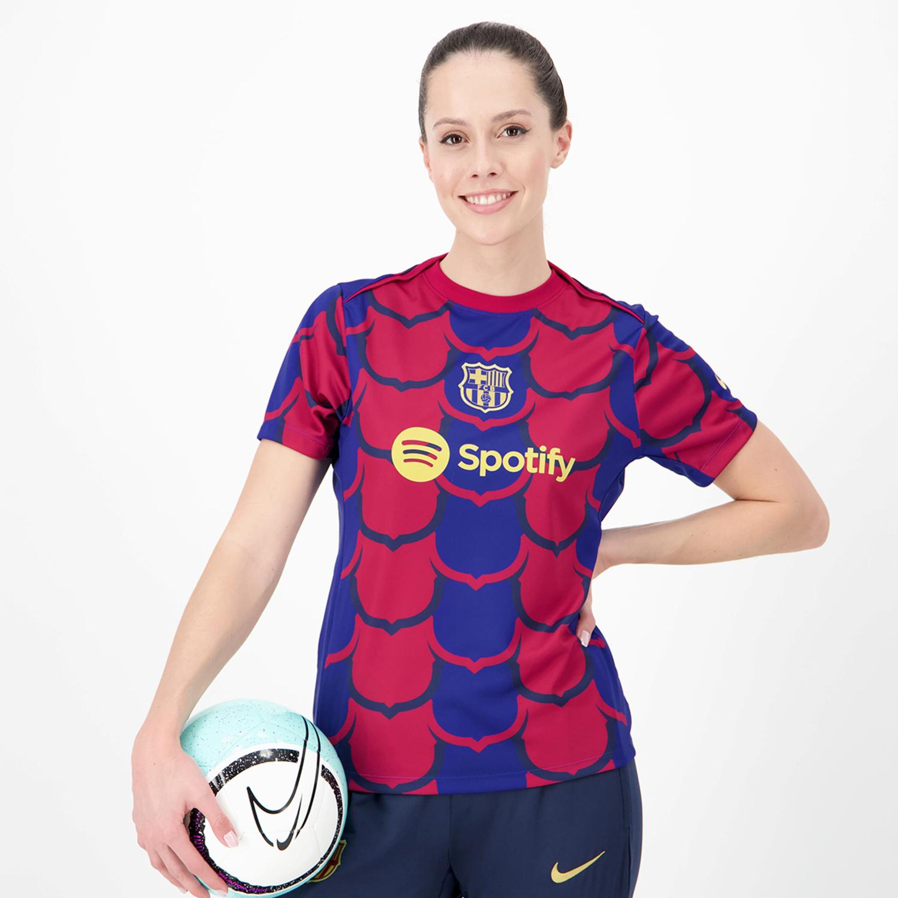 Camiseta Fc Barcelona Entreno 23/24 - azul - Fútbol Mujer