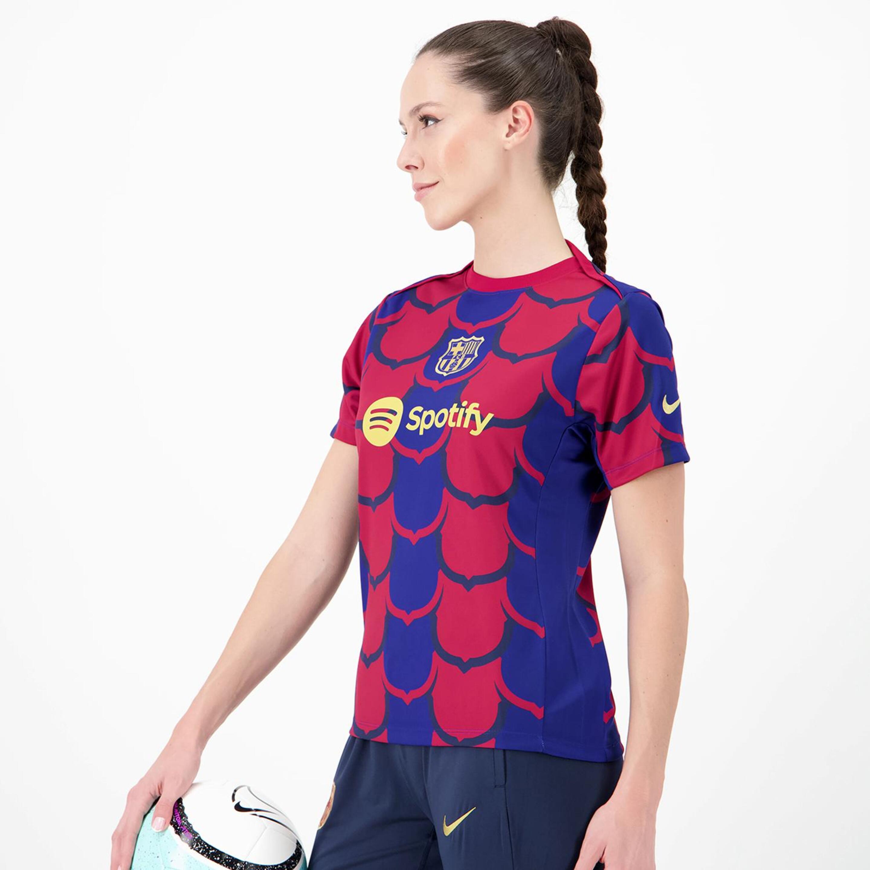 Camiseta FC Barcelona Entreno 23/24 - Azul - Fútbol Mujer