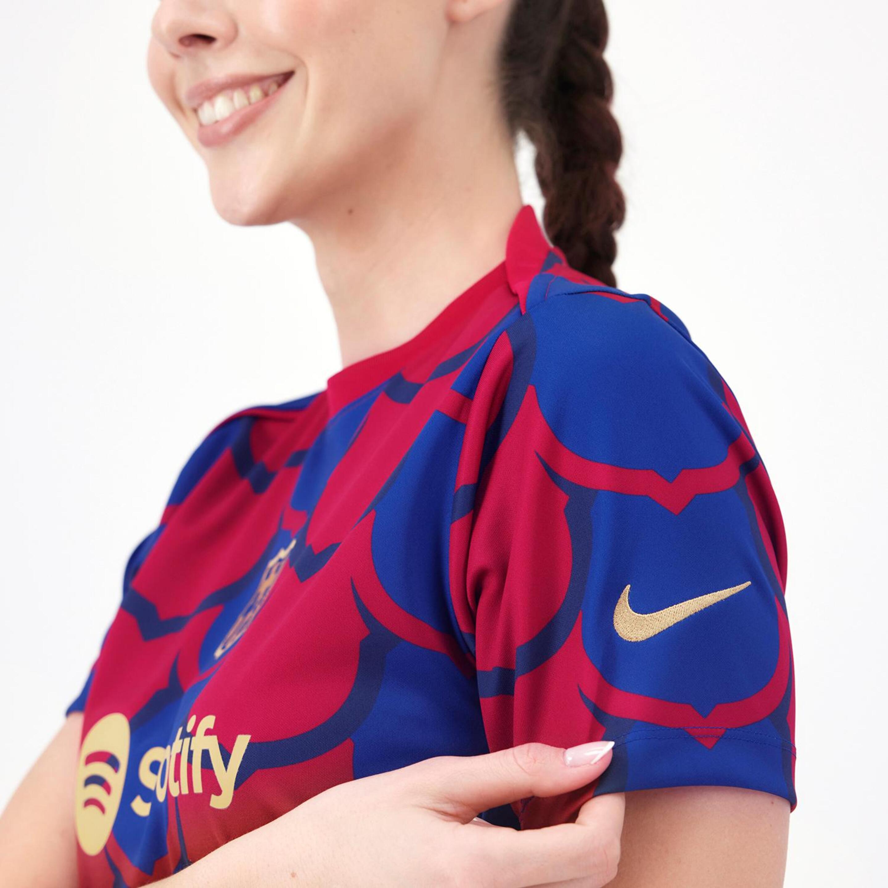 Camiseta FC Barcelona Entreno 23/24 - Azul - Fútbol Mujer