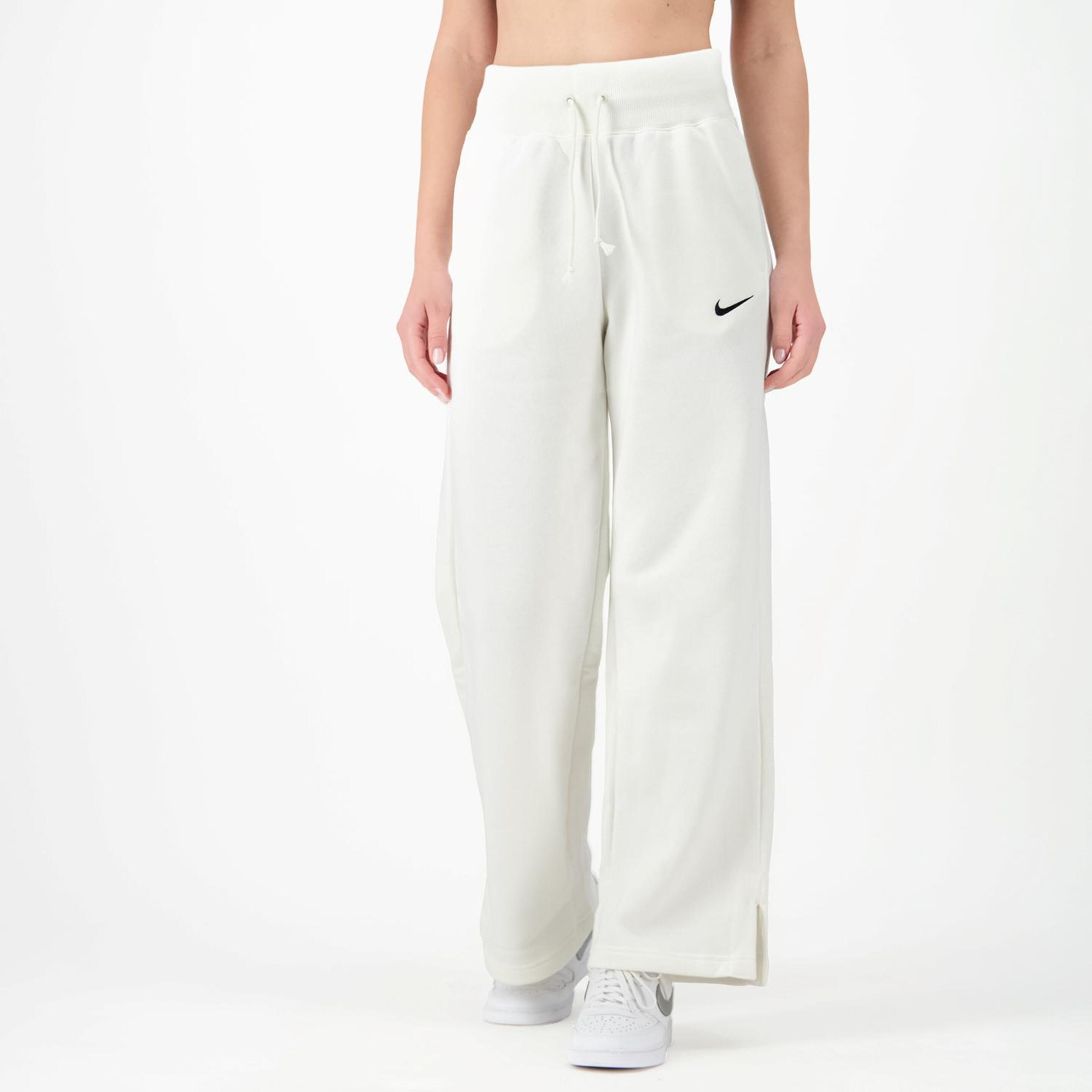 Nike Phoenix - blanco - Pantalón Wide Leg Mujer