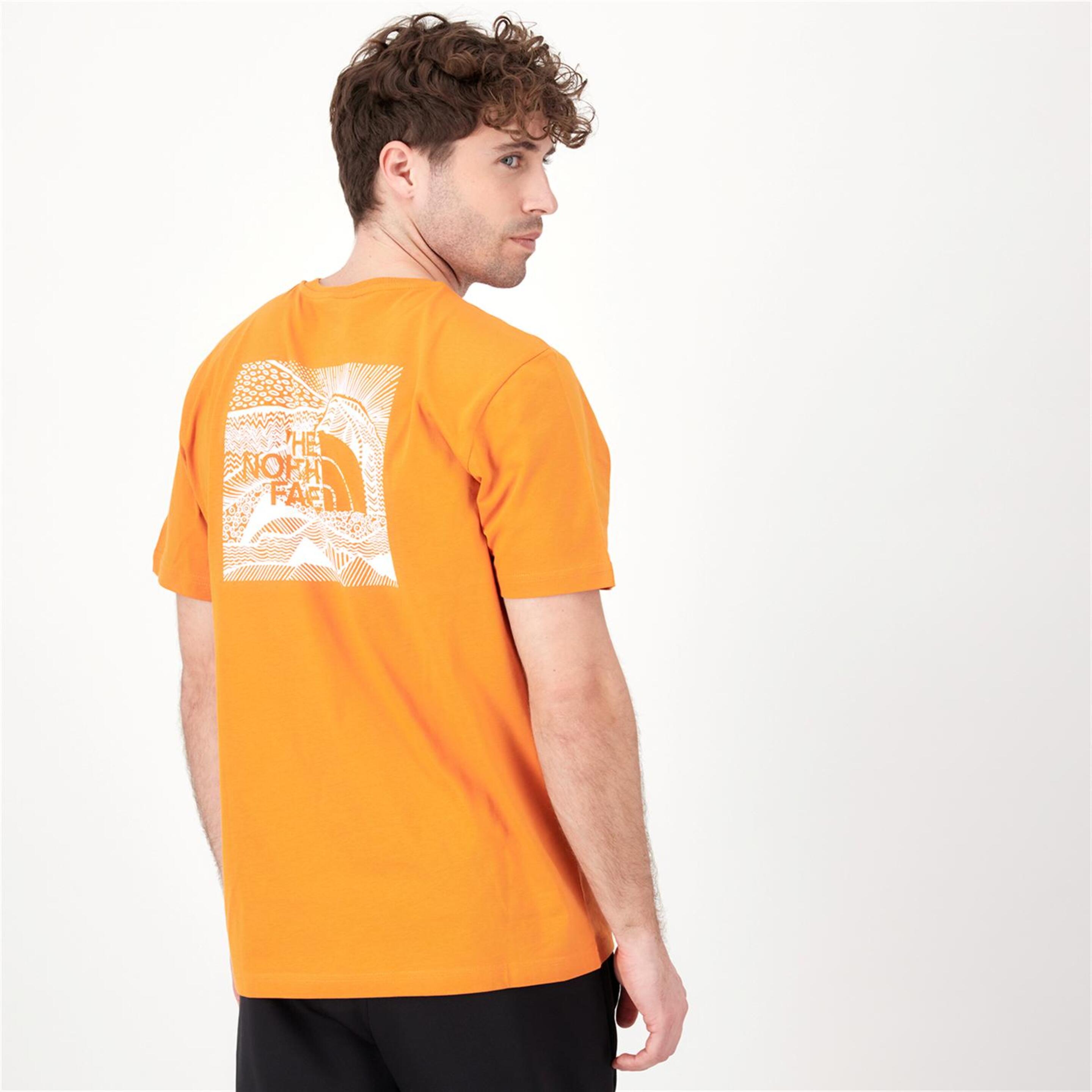 The North Face Redbox Celebration - Naranja - Camiseta Montaña Hombre