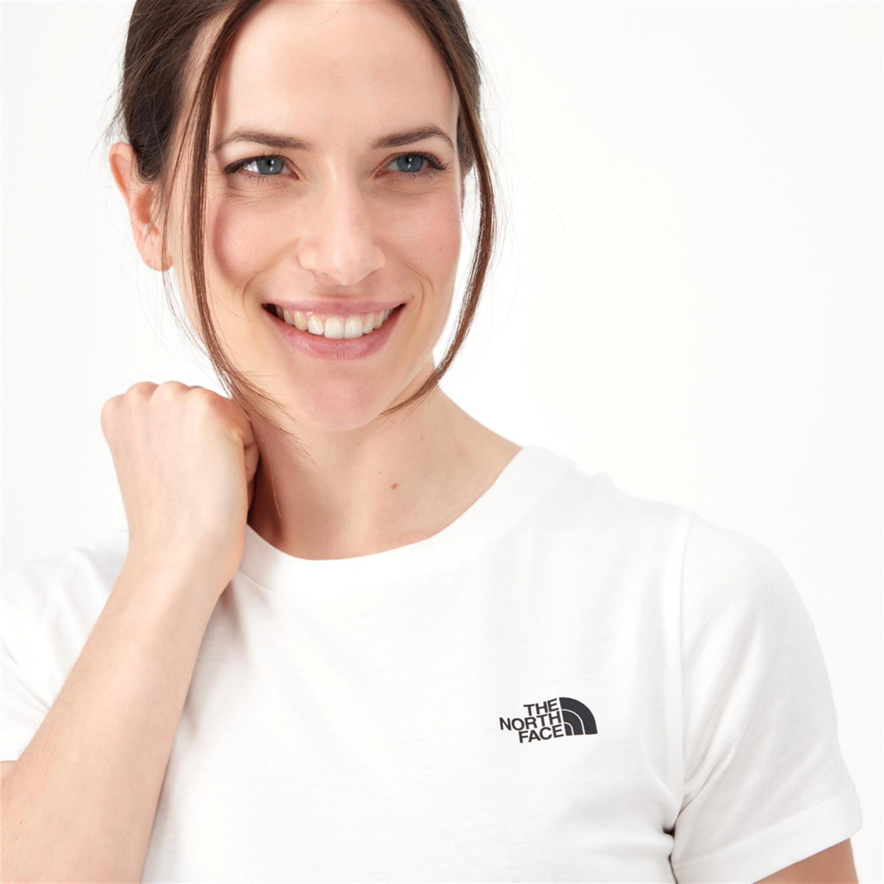 The North Face Simple Dome - Branco - T-shirt Trekking Mulher  | Sport Zone
