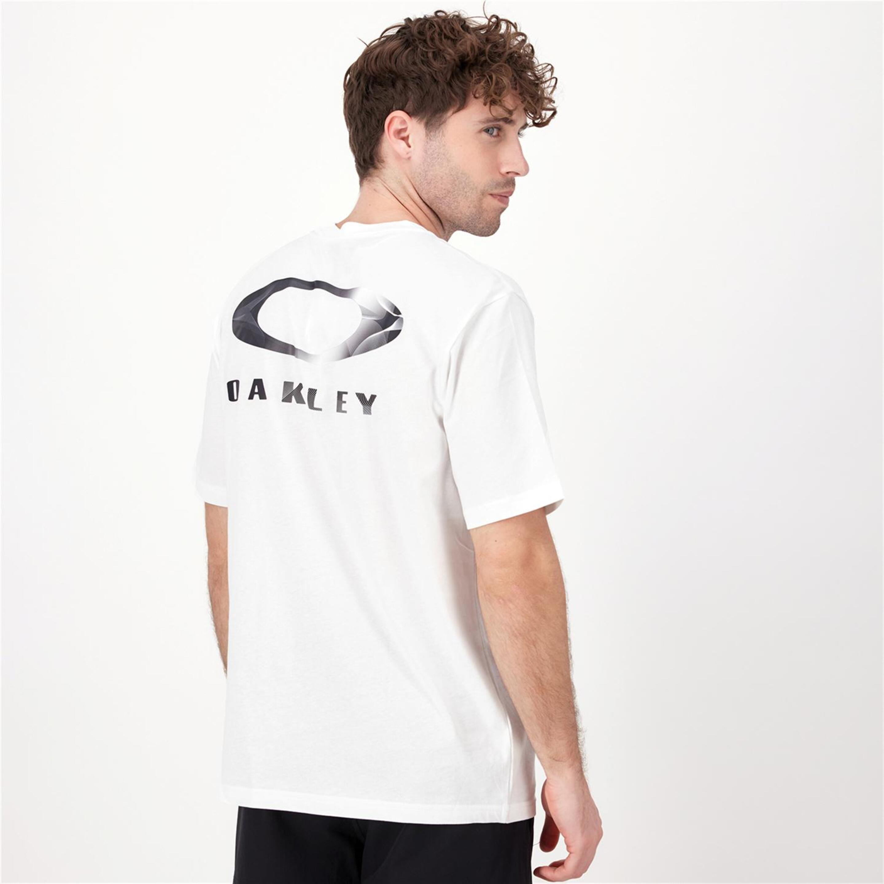 Oakley Ellipse Bark Metal - Blanco - Camiseta Montaña Hombre