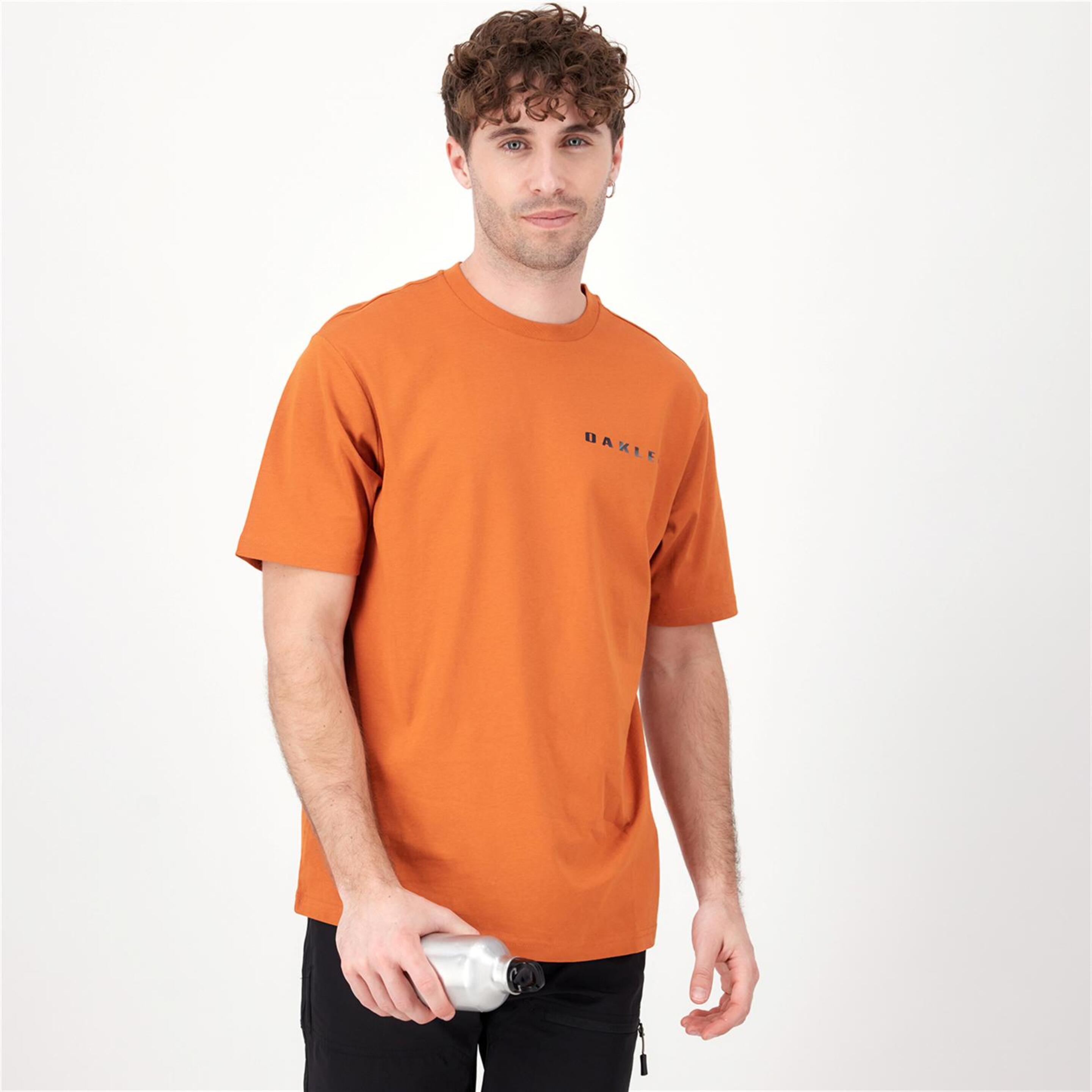 Oakley Ellipse Bark Metal - naranja - Camiseta Montaña Hombre