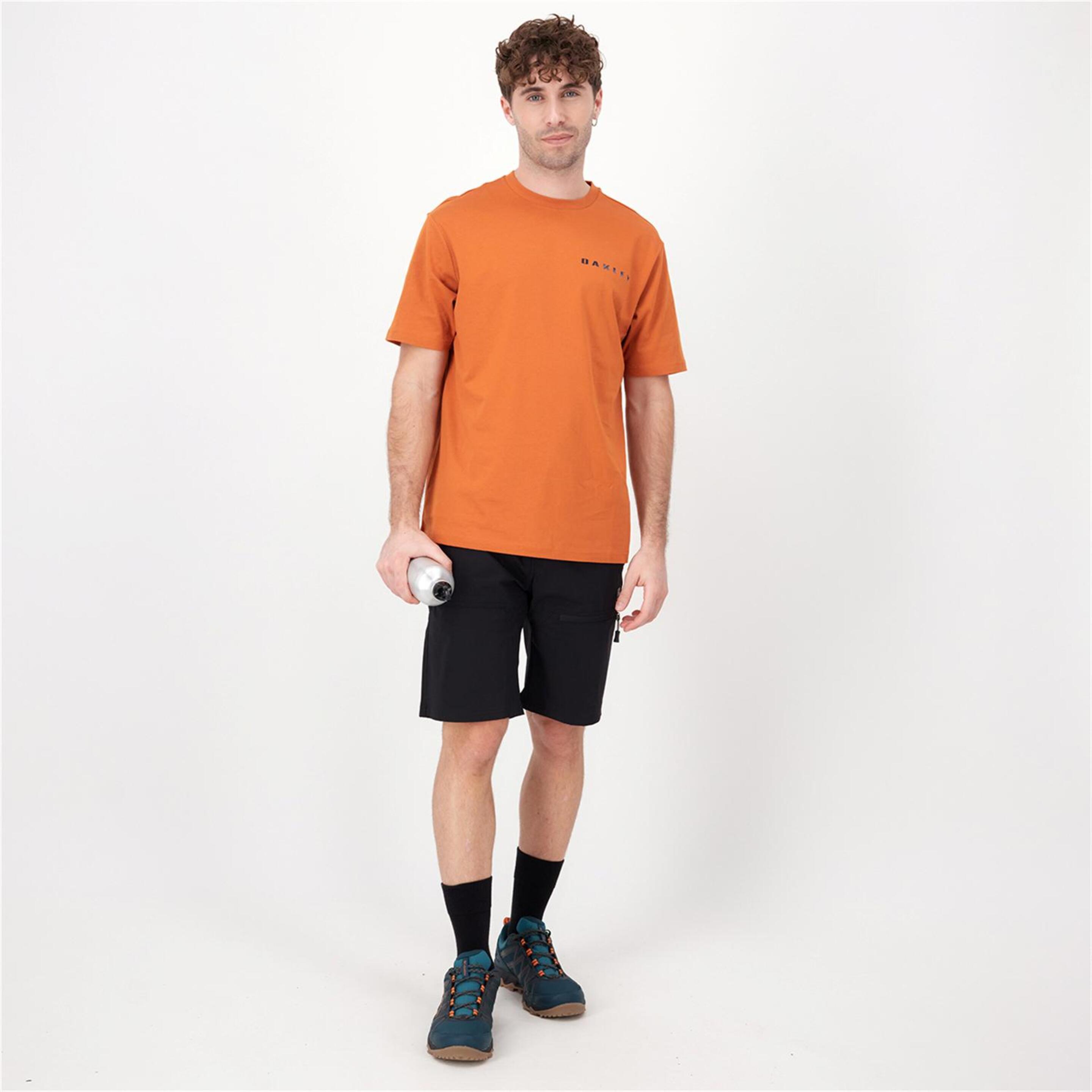 Oakley Ellipse Bark Metal - Naranja - Camiseta Montaña Hombre