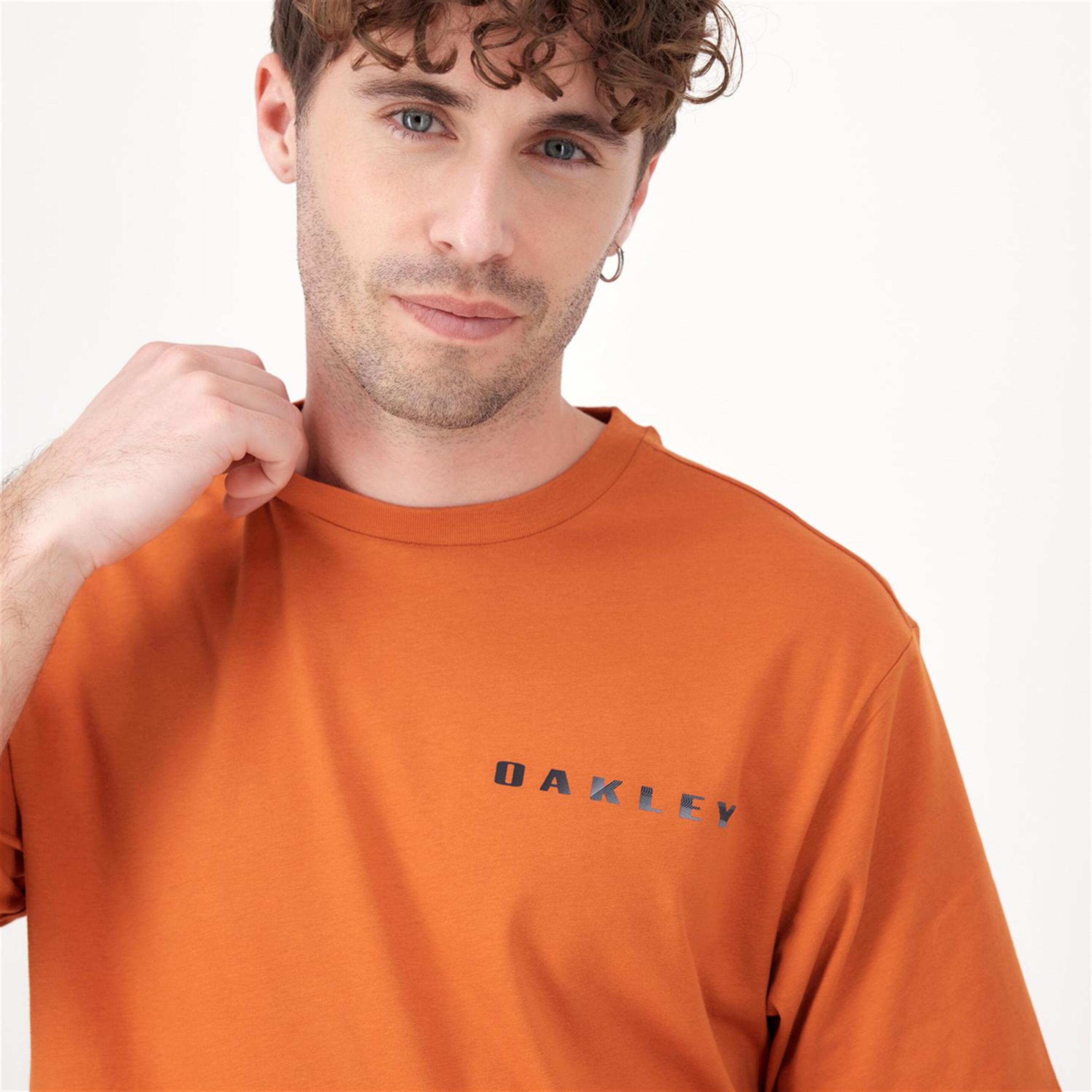 Oakley Ellipse Bark Metal - Naranja - Camiseta Montaña Hombre