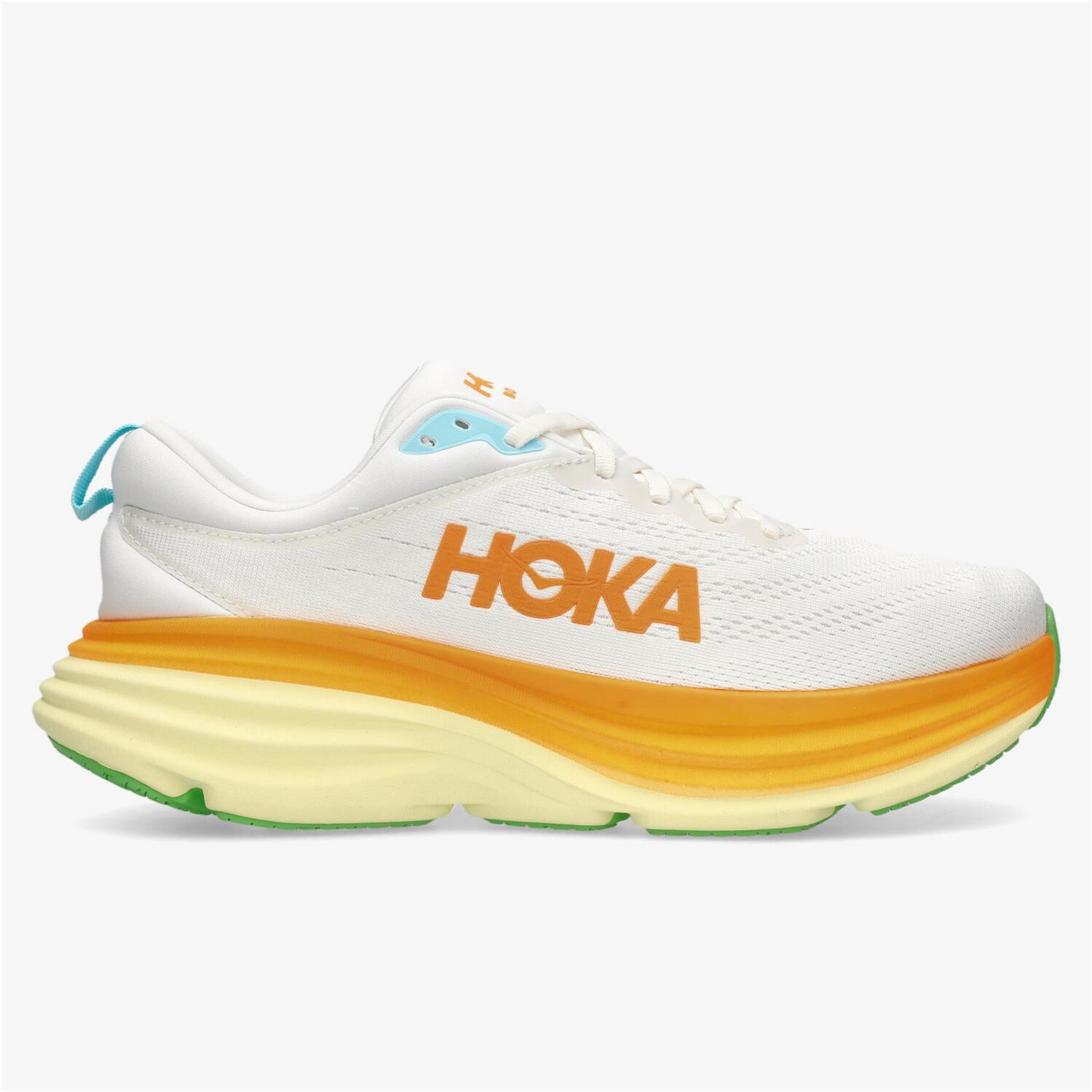 Hoka Bondi 8 - Blanco - Zapatillas Running Hombre  | Sprinter