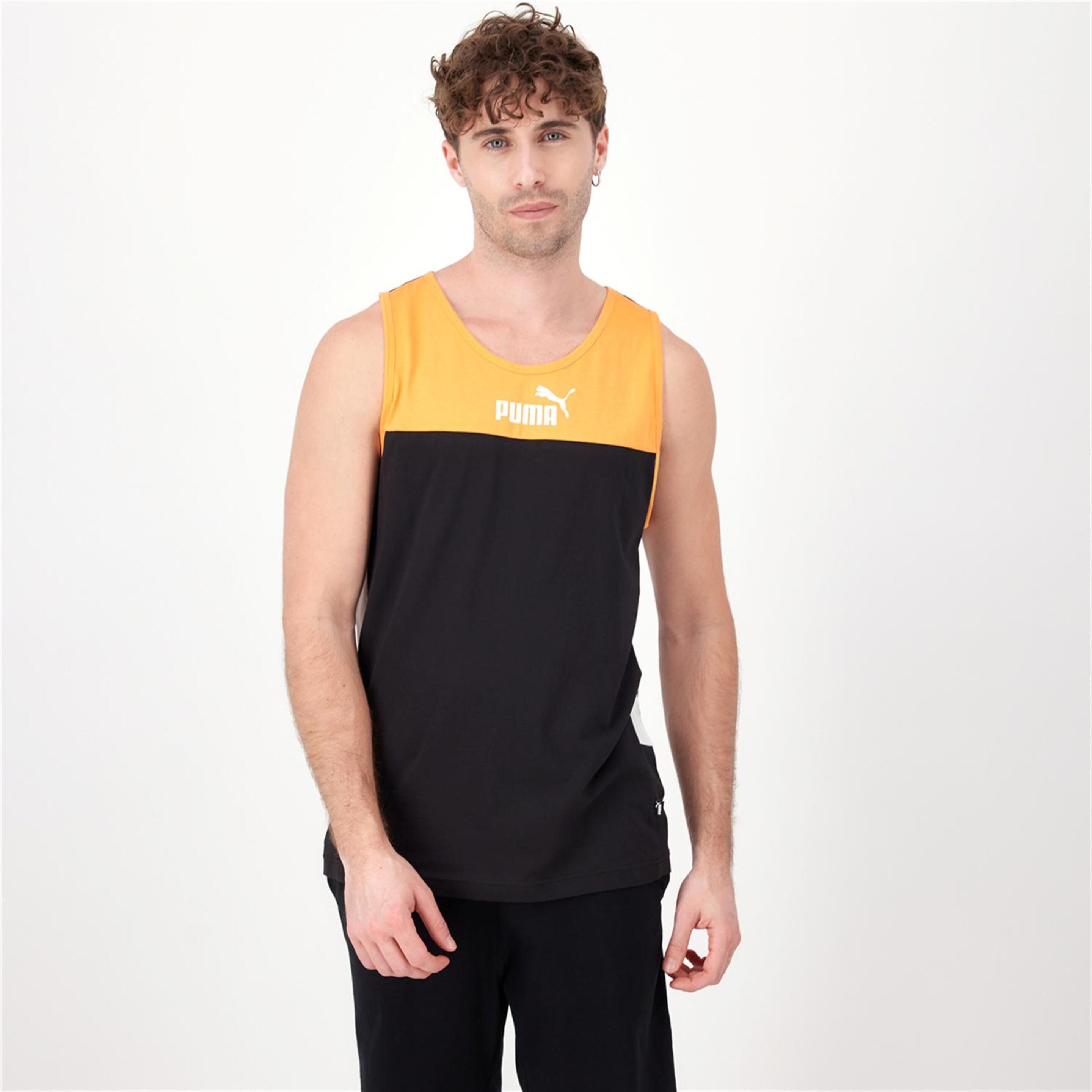 Puma Essential Block - naranja - Camiseta Tirantes Hombre
