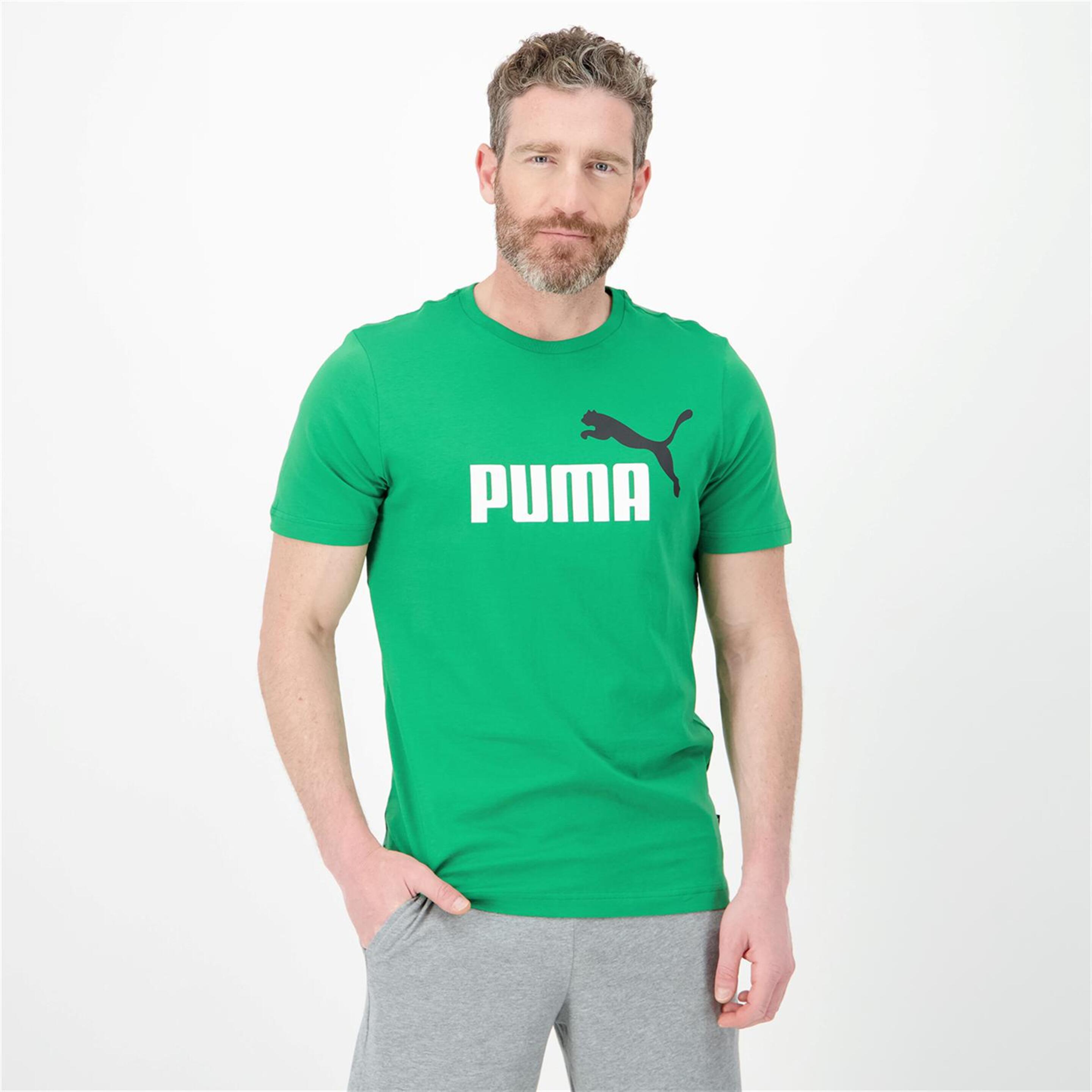 Puma Big Logo - verde - Camiseta Hombre