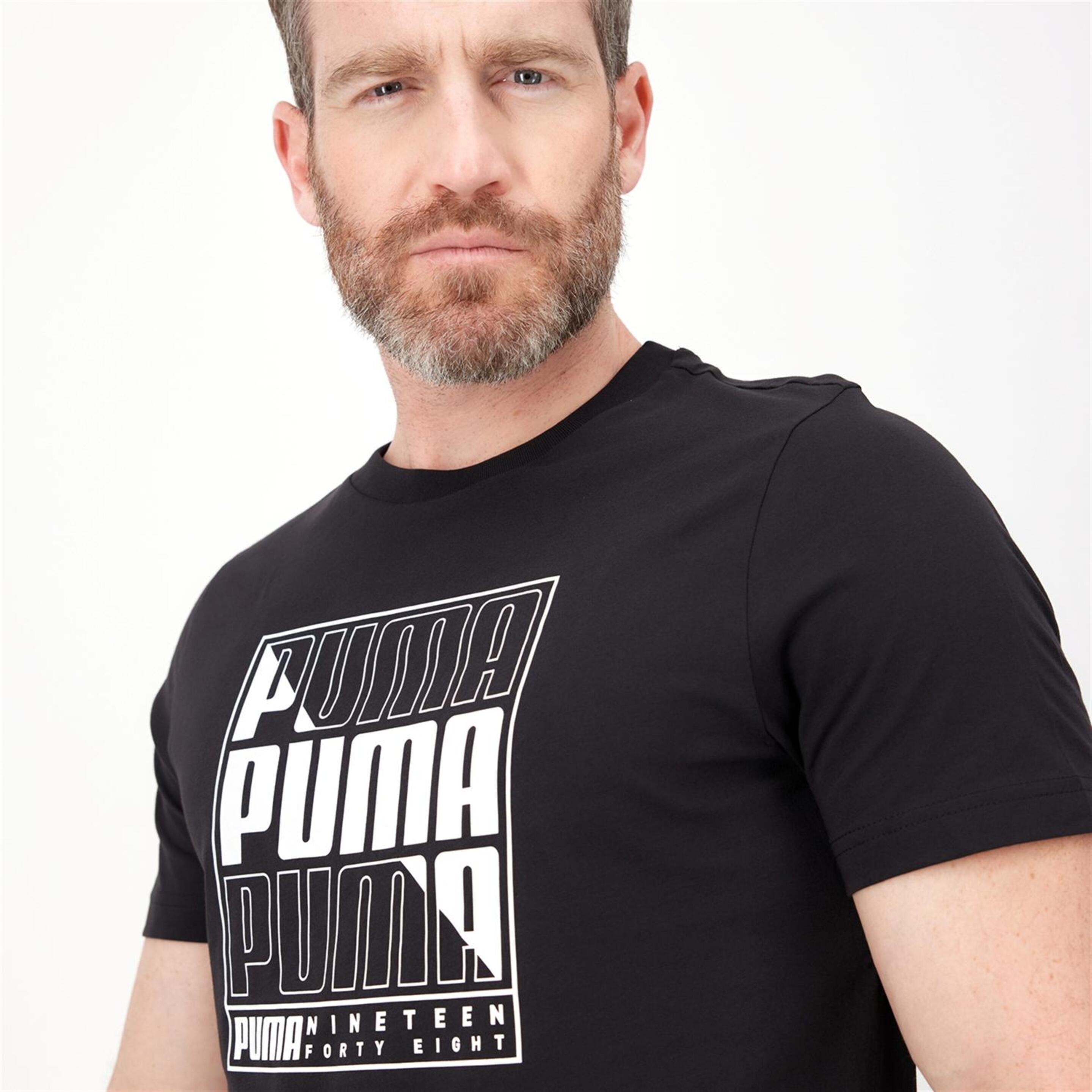 Puma Graphics - Negro - Camiseta Hombre