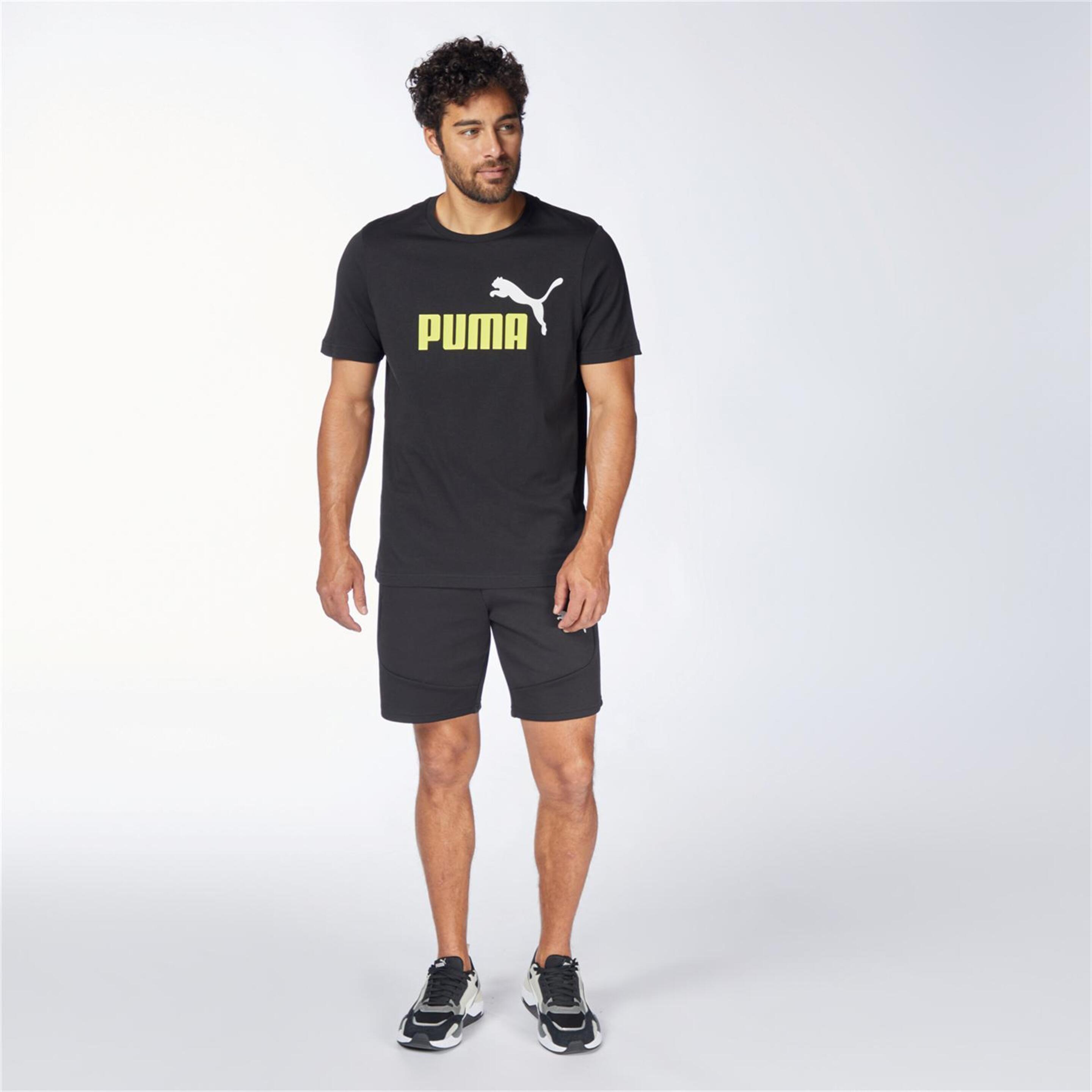 Puma Essential Logo - Negro - Camiseta Hombre